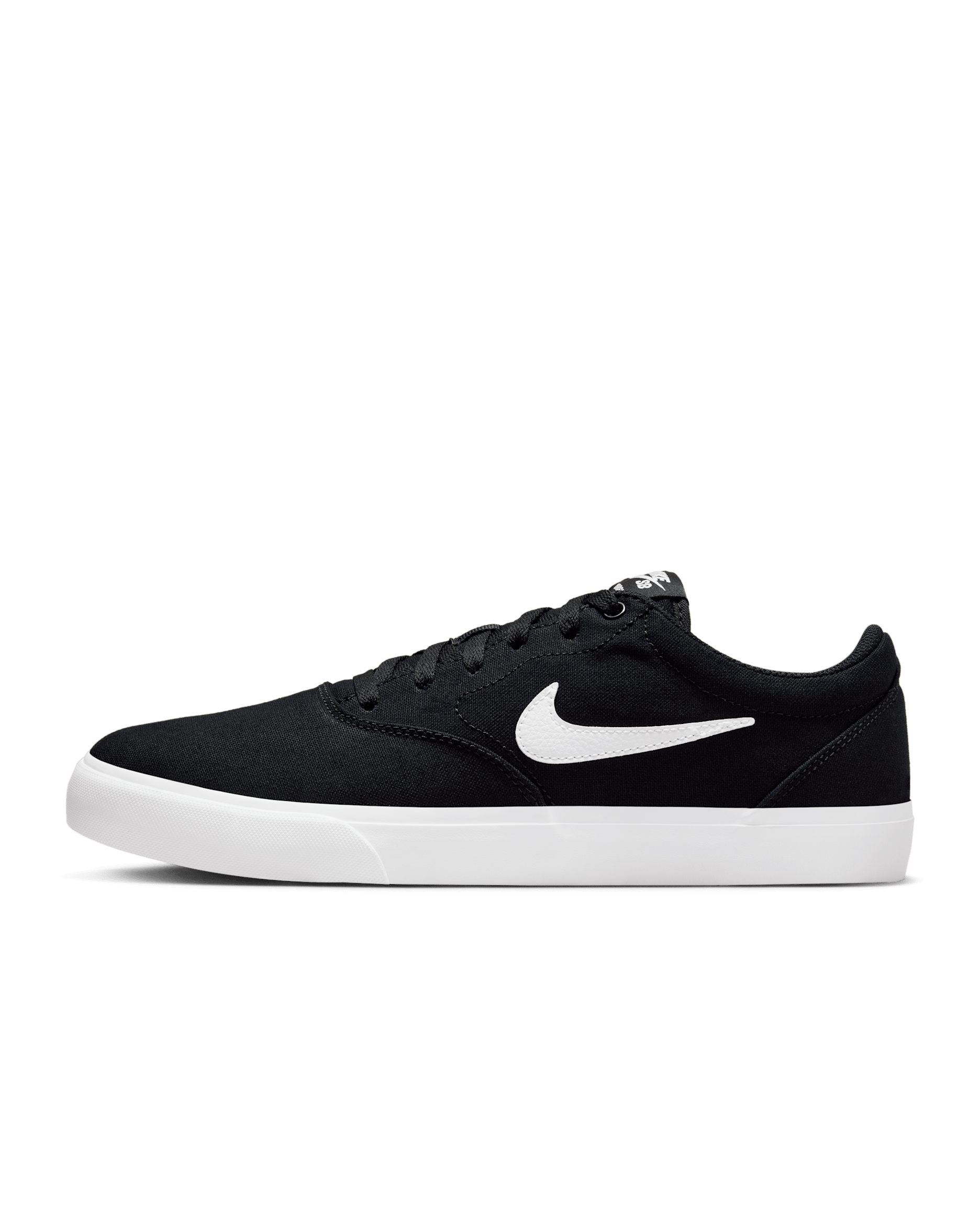 Nike SB Charge Canvas Skate Shoes - Black/White