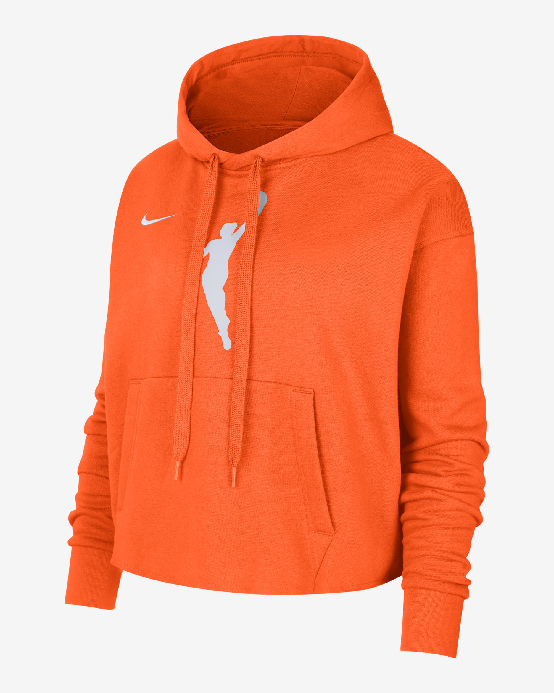 Team 13 Courtside Women's Nike WNBA Cropped Pullover Hoodie - Brilliant Orange/Brilliant Orange/White