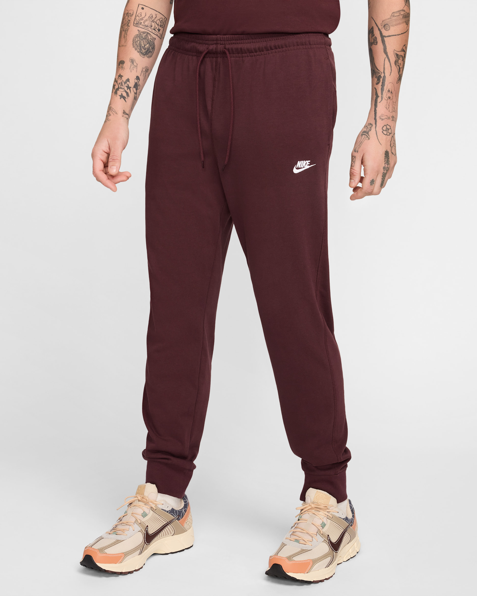 Joggers de tejido Knit para hombre Nike Club - Burdeos enérgico/Blanco