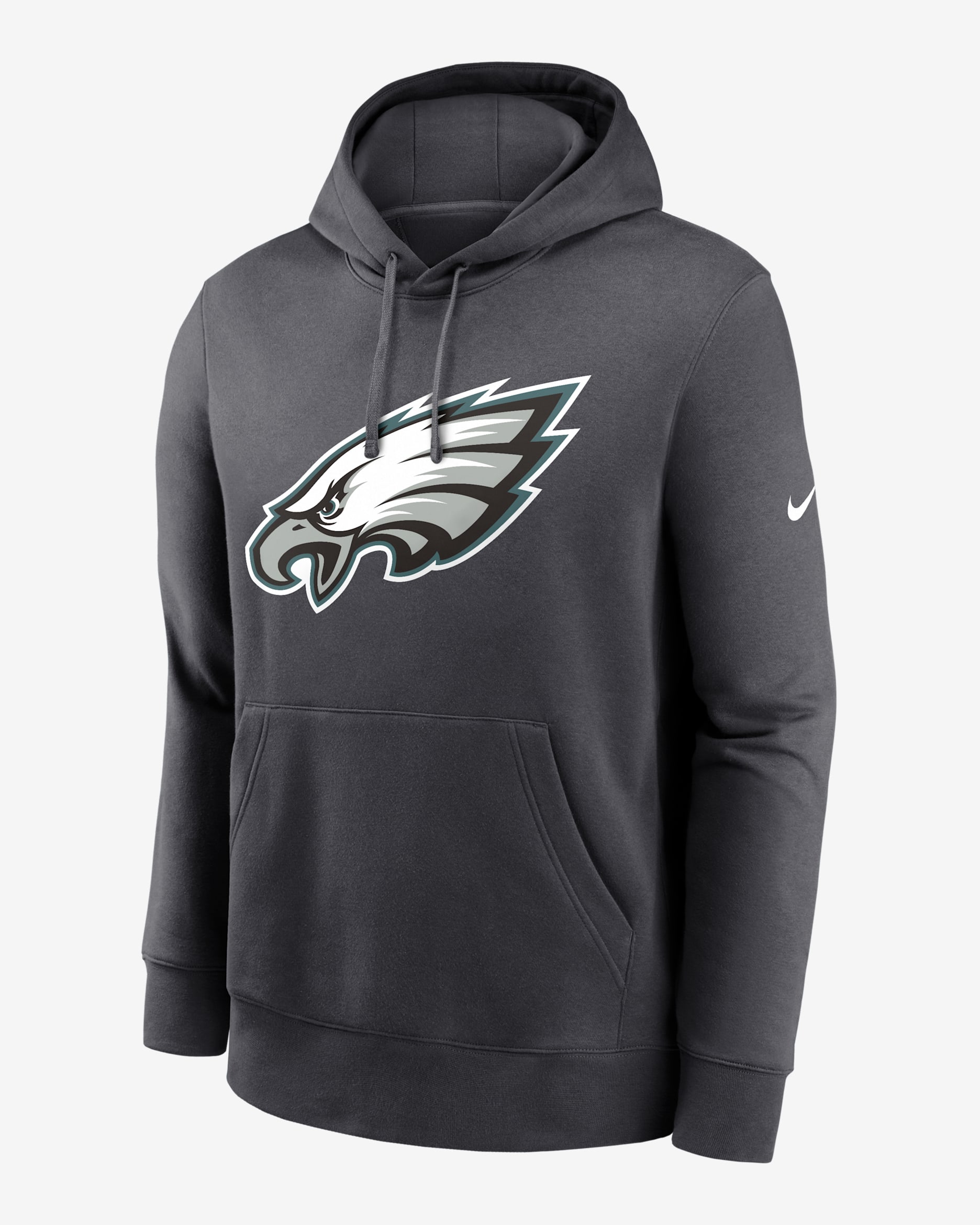 Philadelphia Eagles Club Logo Men's Nike NFL Pullover Hoodie - Anthracite