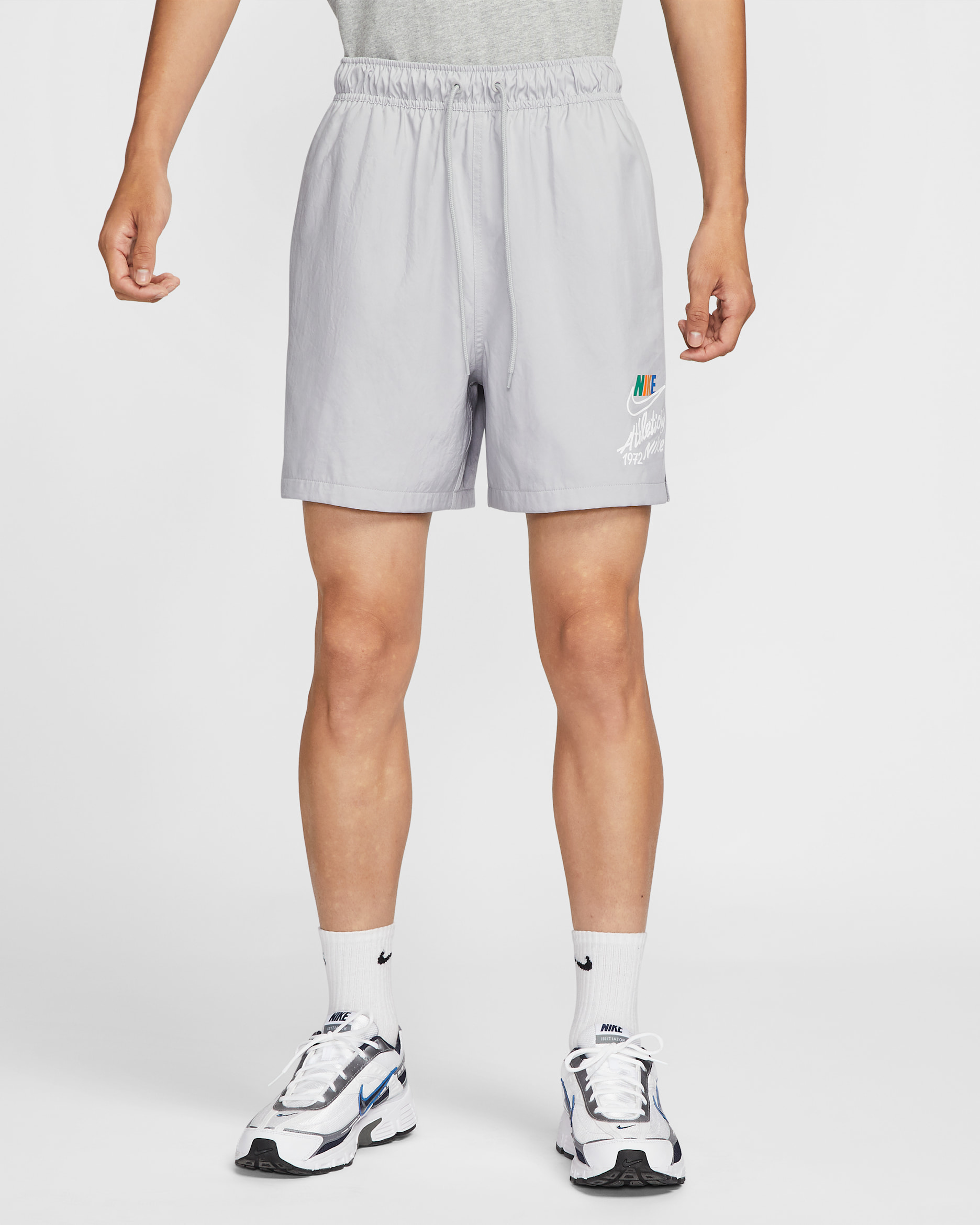 Nike Club 男款梭織 Flow 短褲 - Light Smoke Grey