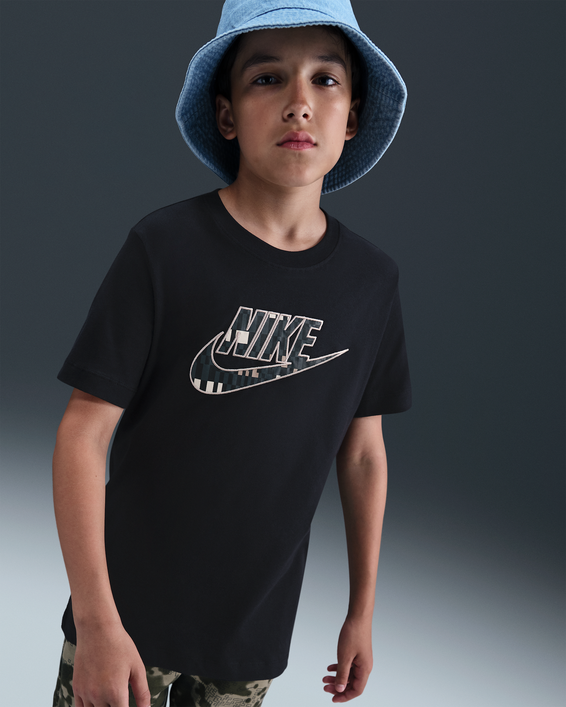Nike Sportswear Big Kids' T-Shirt - Black