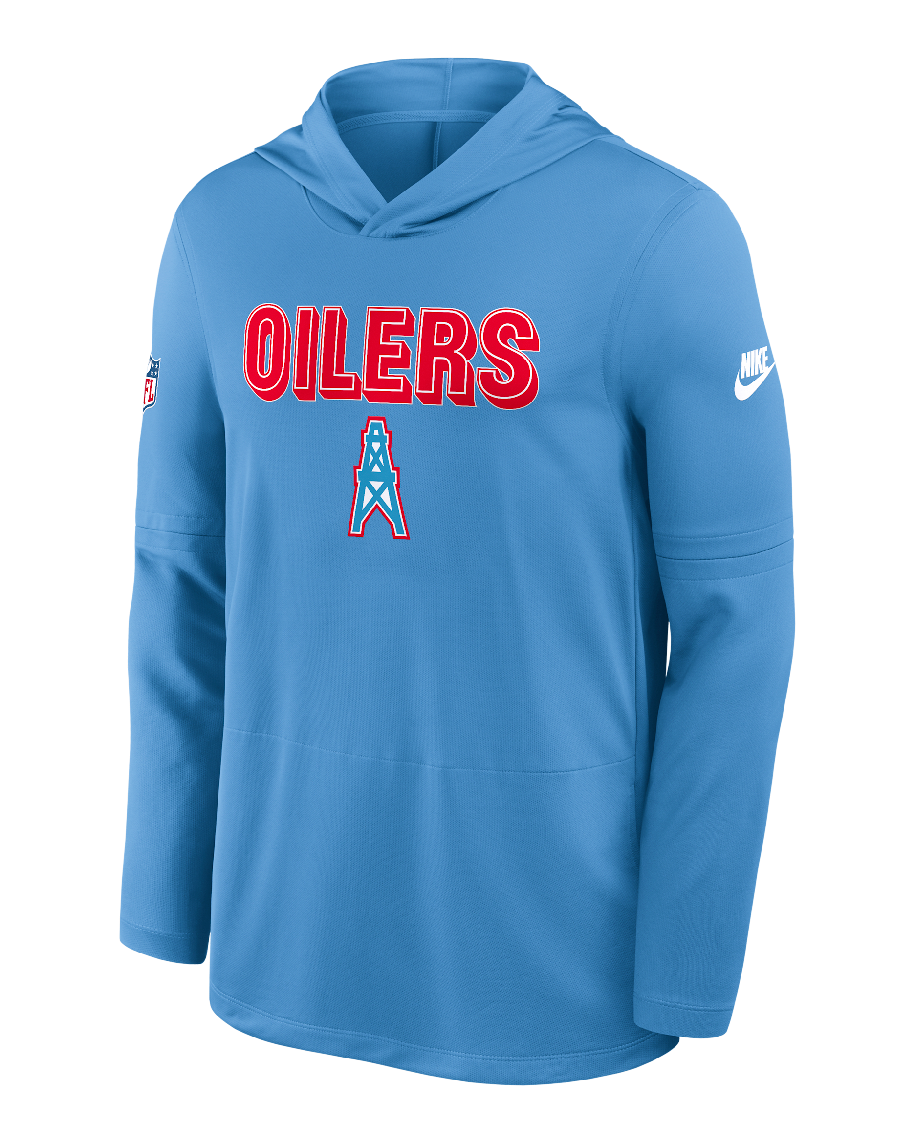 Playera de manga larga Nike Dri-FIT de la NFL con gorro para hombre Tennessee Titans Pass Accuracy - Azul