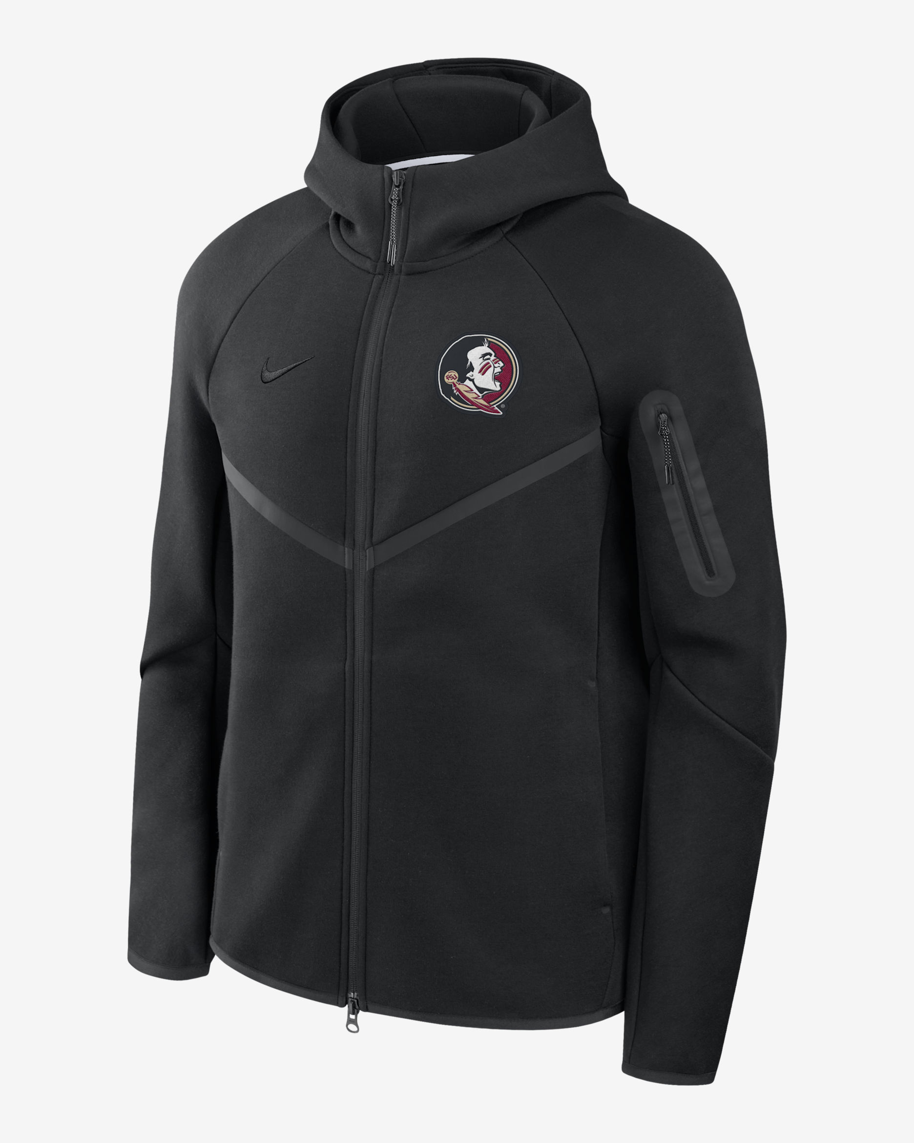 Florida State Tech Fleece Windrunner Men's Nike College Full-Zip Hooded Jacket - Black
