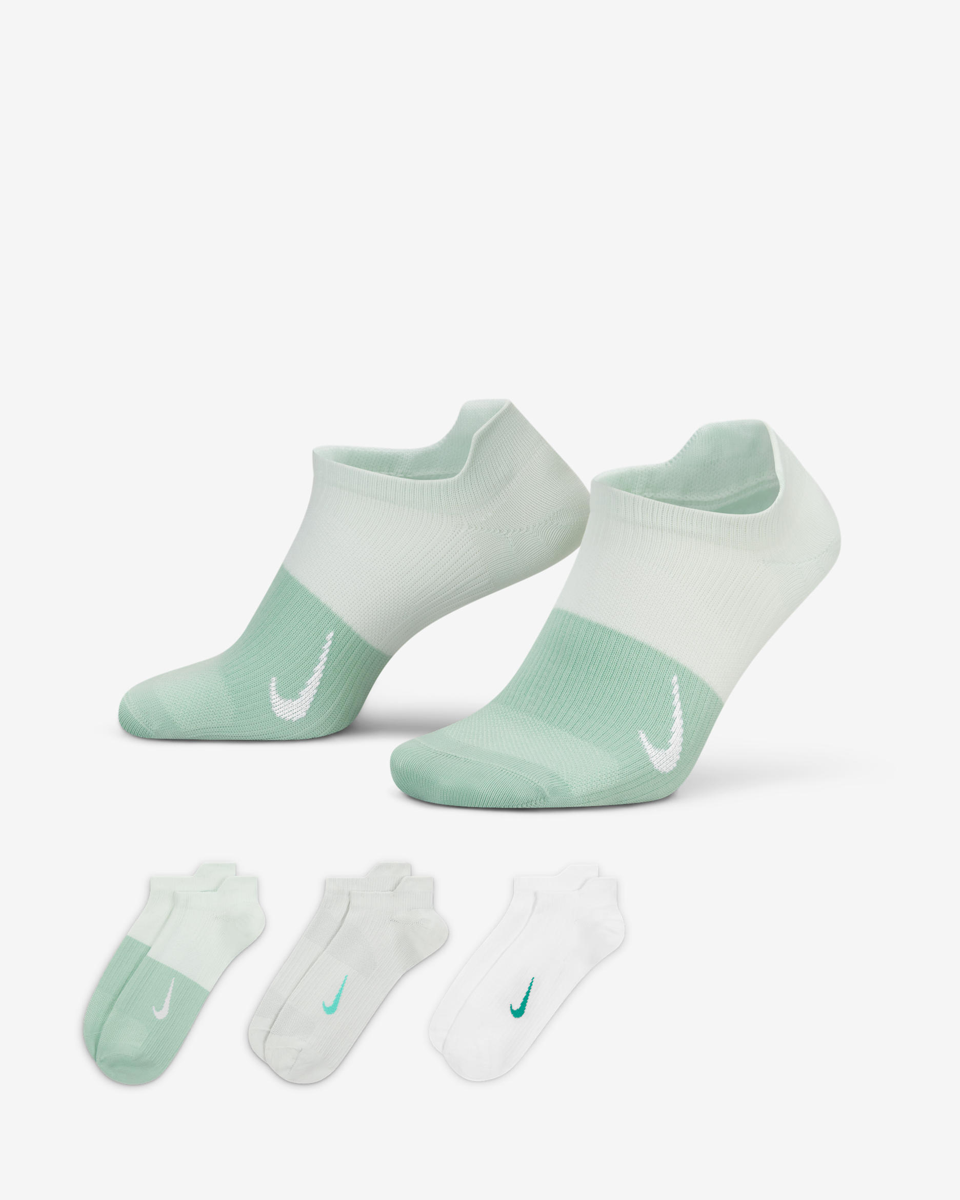 ถุงเท้าเทรนนิ่งผู้หญิงแบบซ่อน Nike Everyday Plus Lightweight (3 คู่) - หลายสี