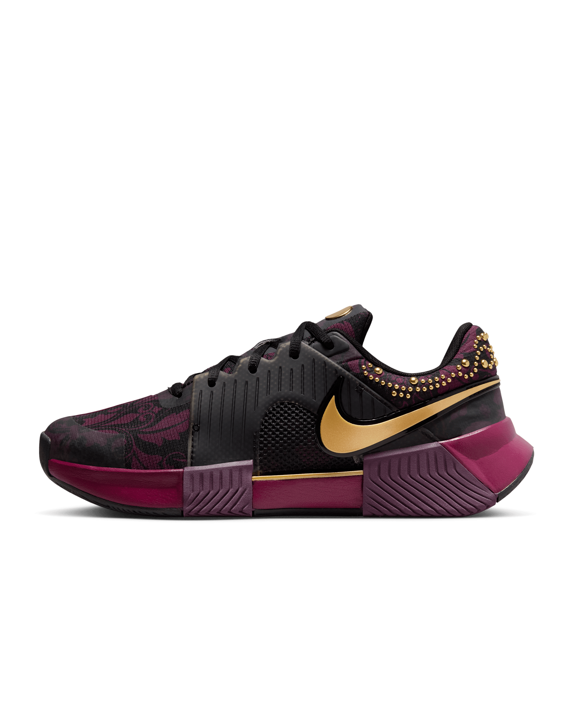 Nike GP Challenge 1 "Naomi Osaka" Women's Hard Court Tennis Shoes - Bordeaux/Black/Metallic Gold
