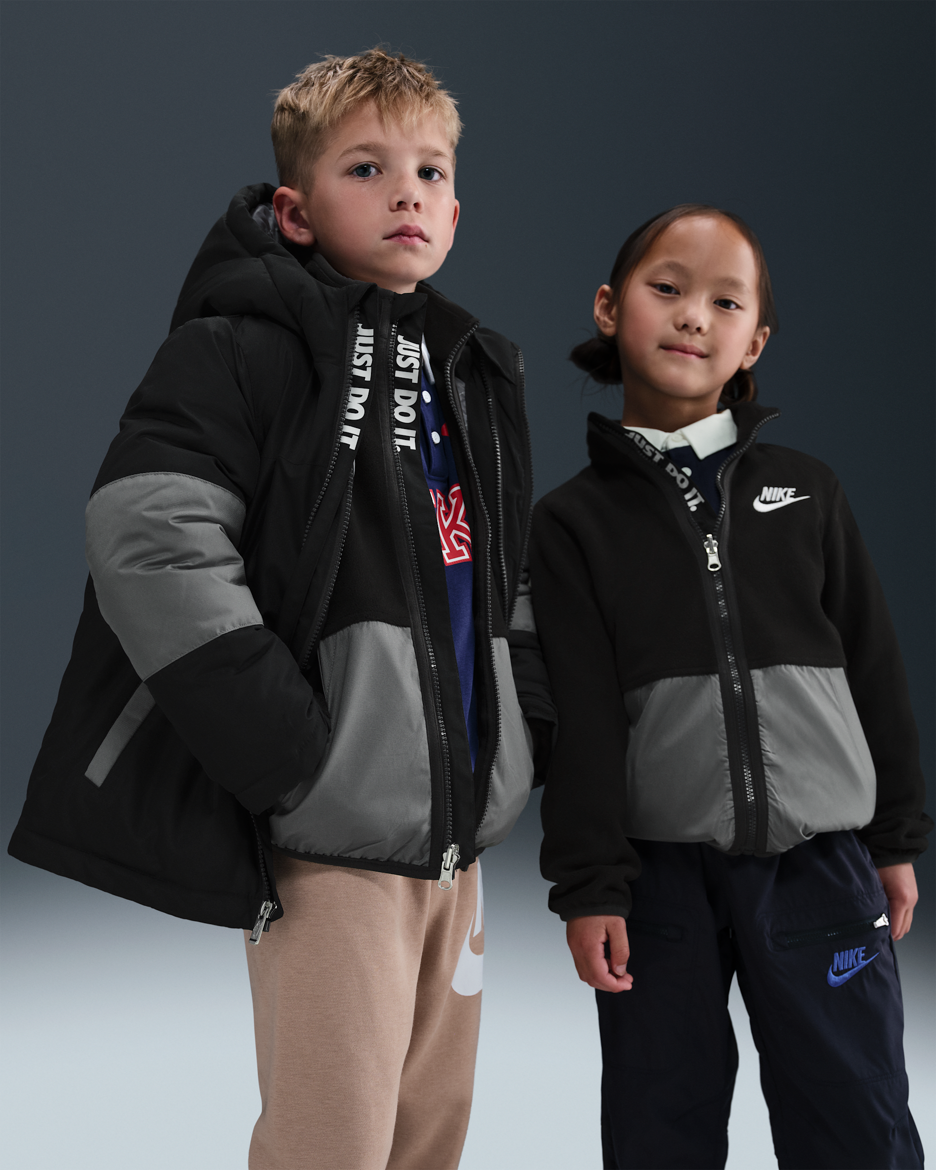 Nike Little Kids' 3-In-1 System Jacket - Black