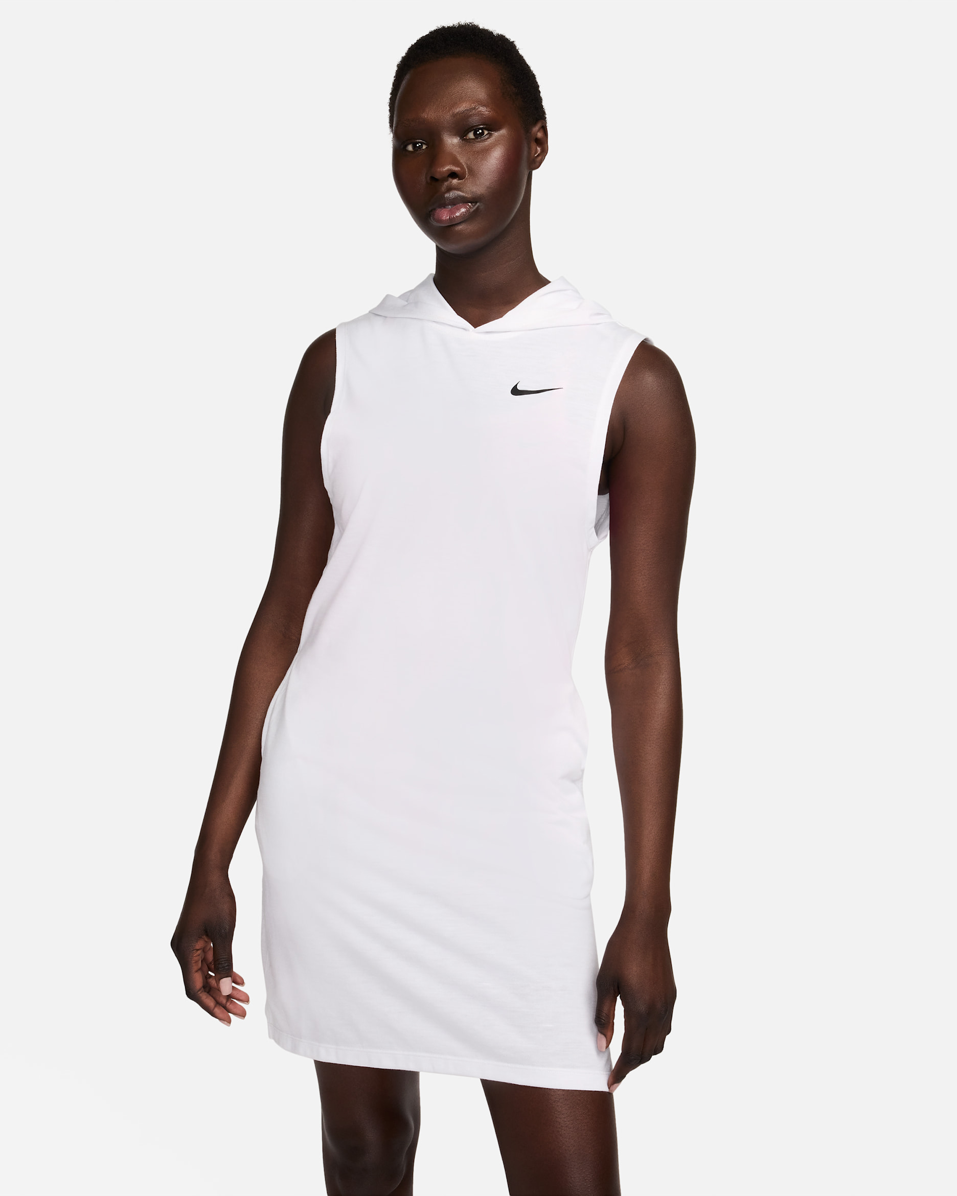 Vestido con gorro para mujer Nike Swim Essential - Blanco/Negro