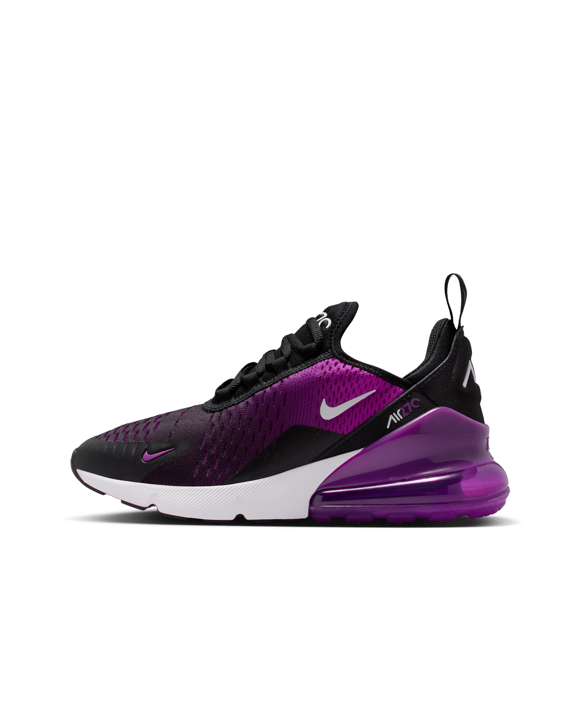 Nike Air Max 270 Kinderschoenen - Zwart/Vivid Purple/Wit