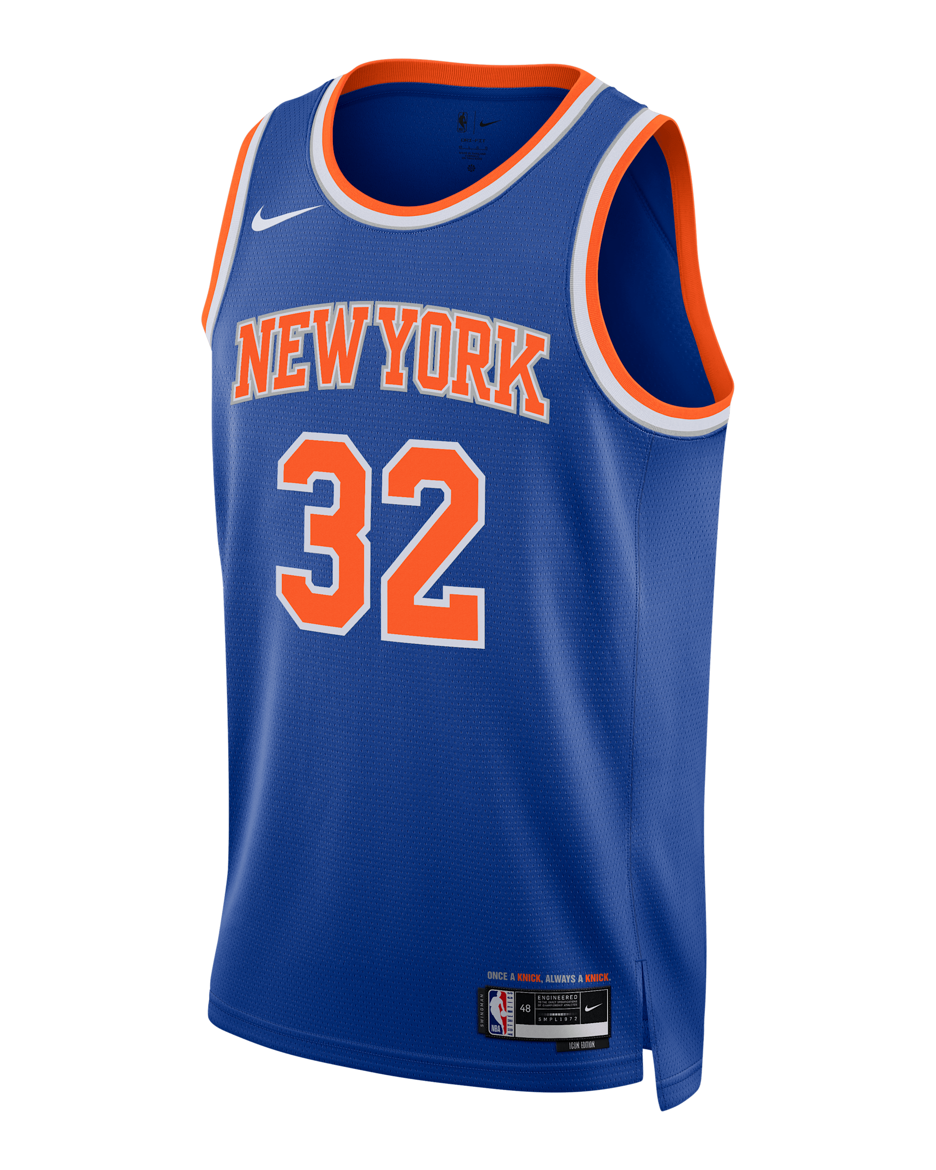 New York Knicks Icon Edition Men's Nike Dri-FIT NBA Swingman Jersey - Rush Blue