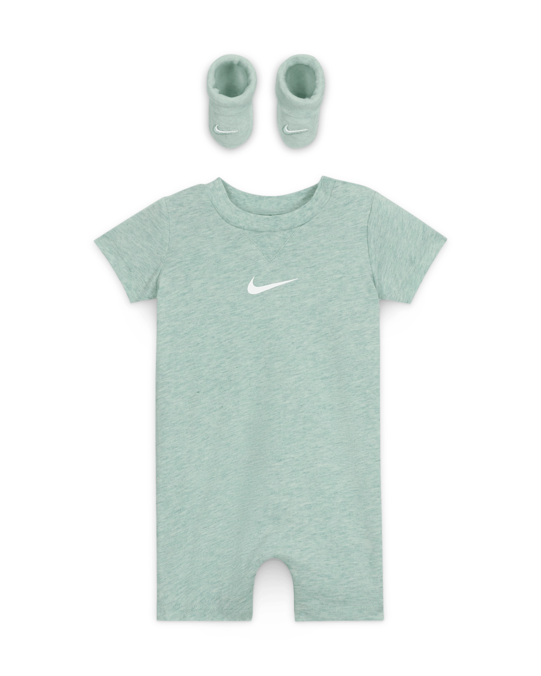 Nike Baby Essentials Baby Romper and Booties Set - Mica Green
