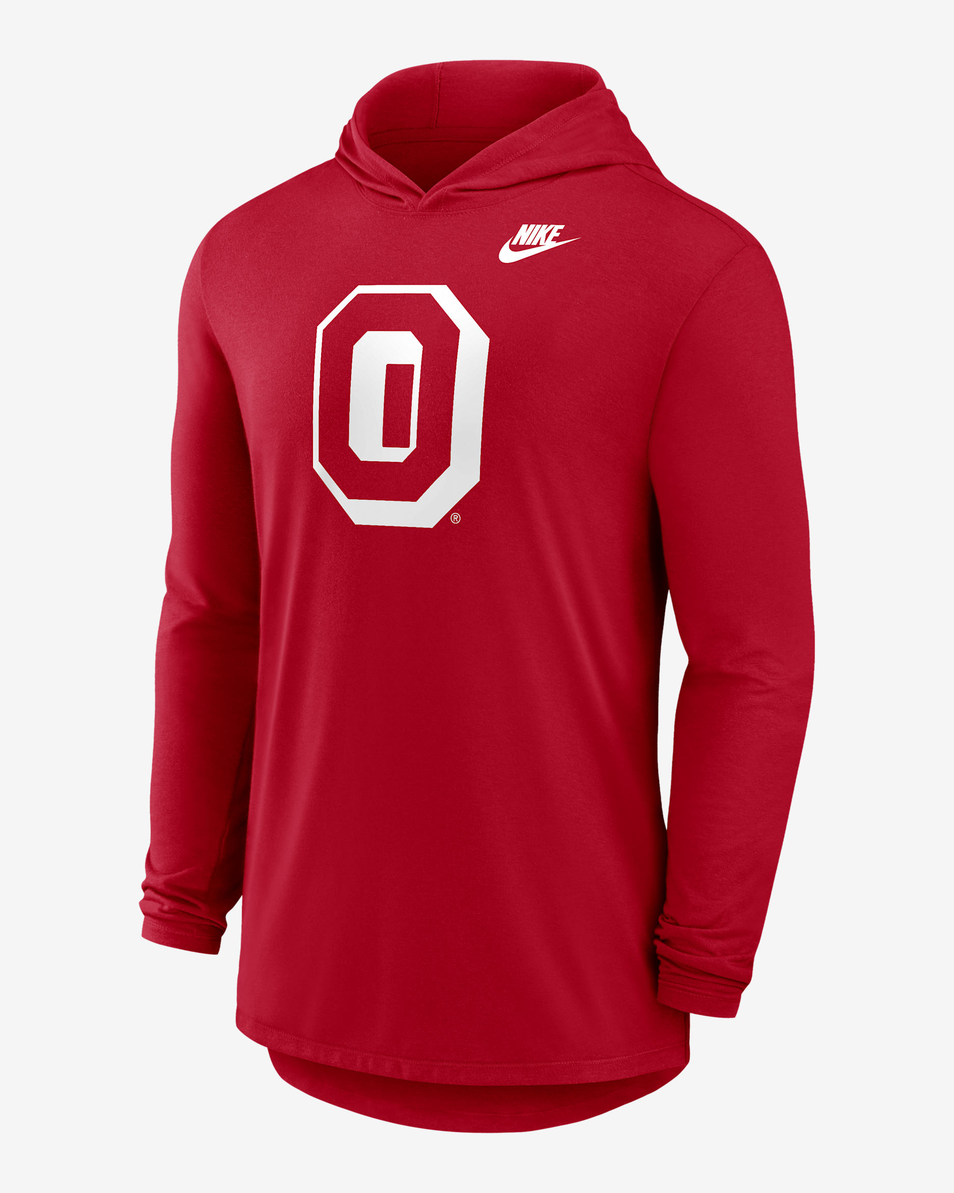 Ohio State Legacy Men's Nike Dri-FIT College Long-Sleeve Hooded T-Shirt - Red