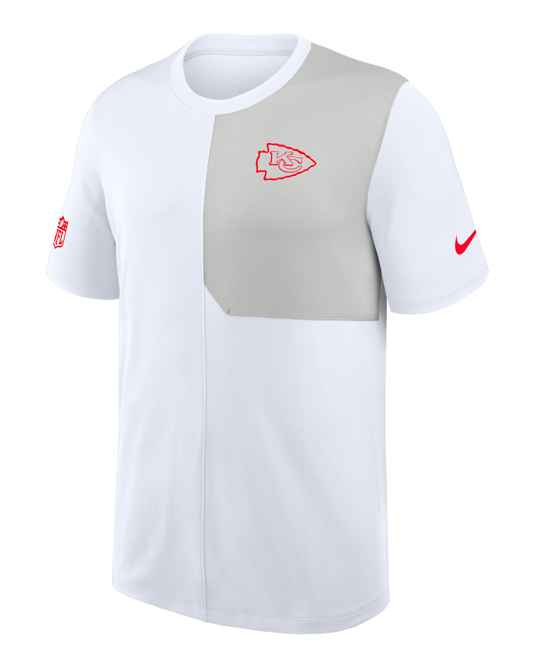 Playera Nike Dri-FIT de la NFL para hombre Kansas City Chiefs Sideline Coach - Blanco