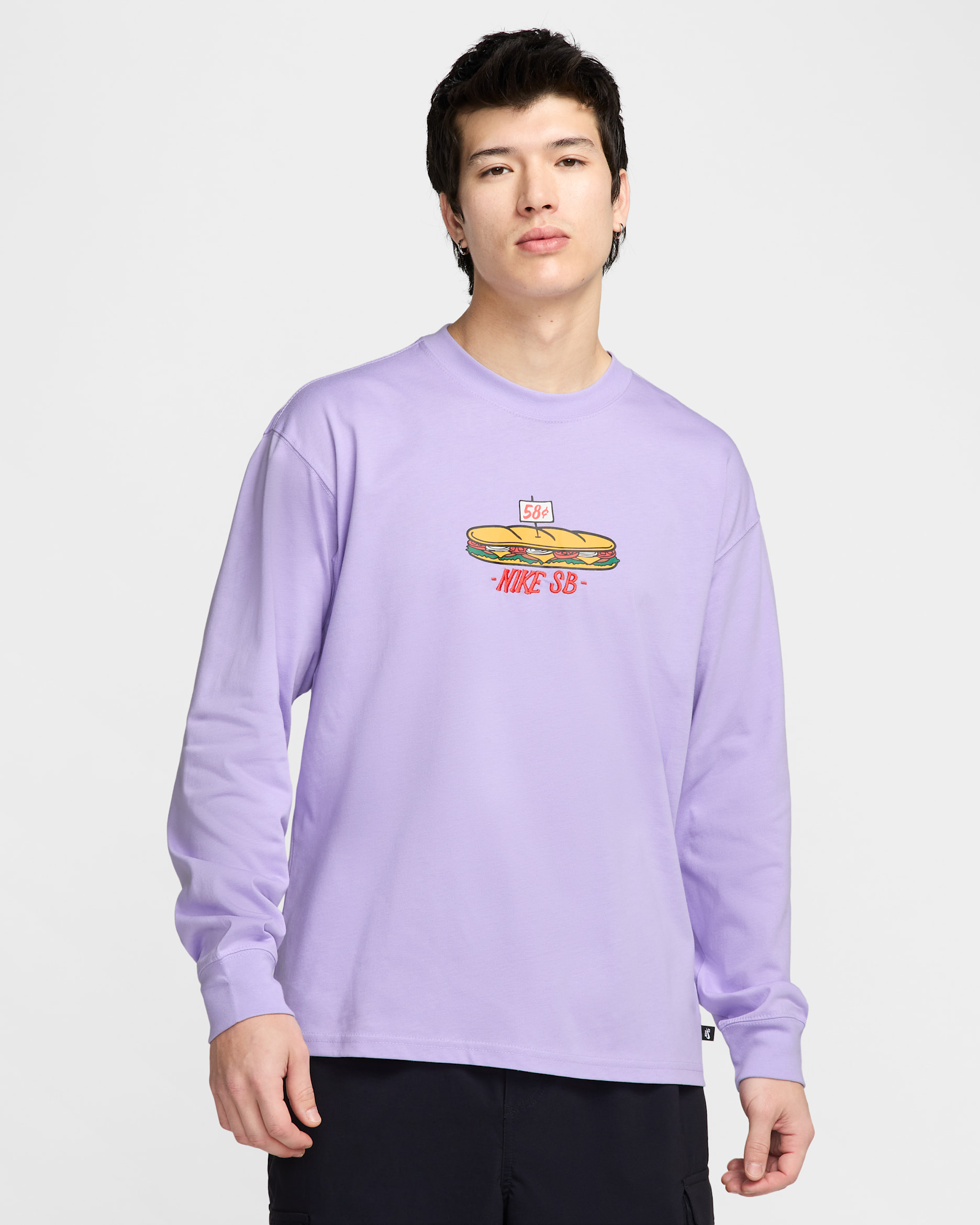 Nike SB Long-Sleeved Max90 Skate T-Shirt - Hydrangeas