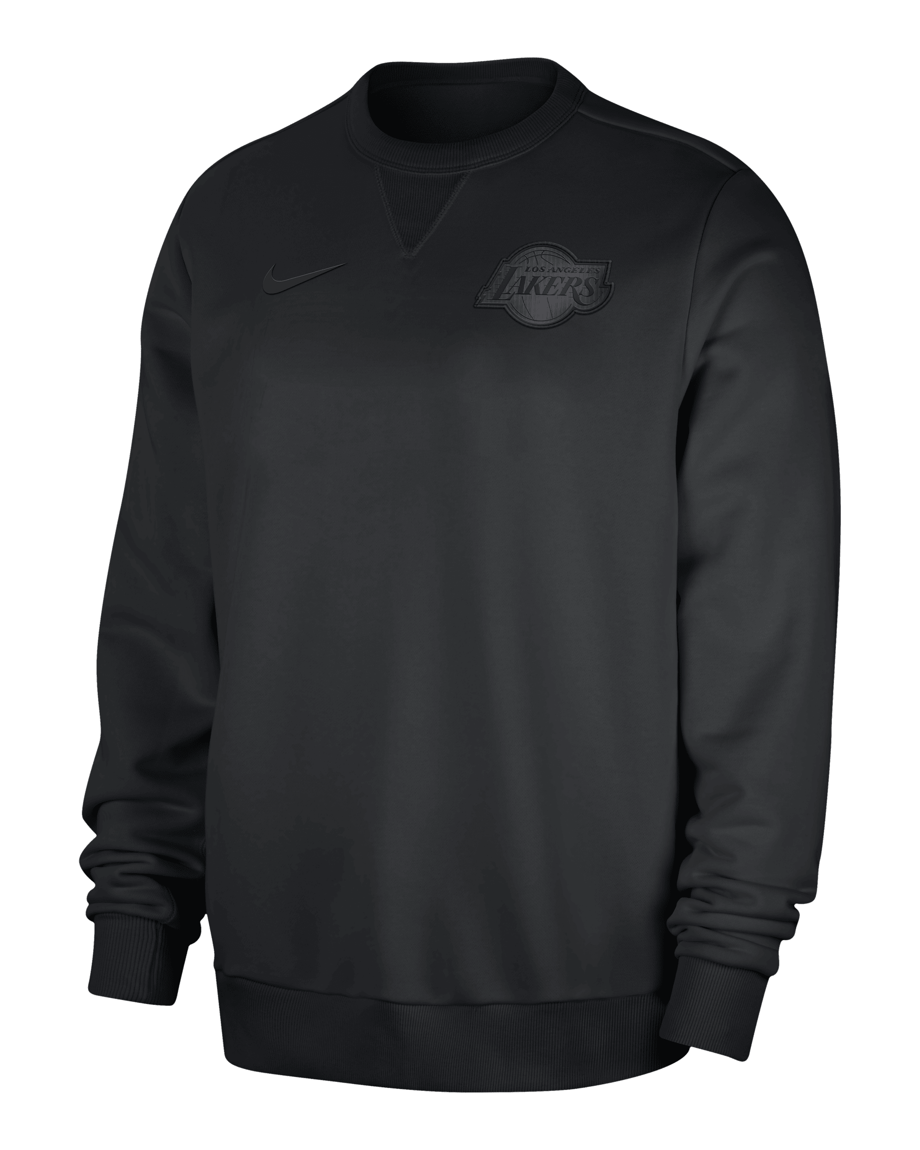 Los Angeles Lakers Standard Issue Men's Nike Dri-FIT NBA Crew-Neck Sweatshirt - Black/Dark Smoke Grey/Black
