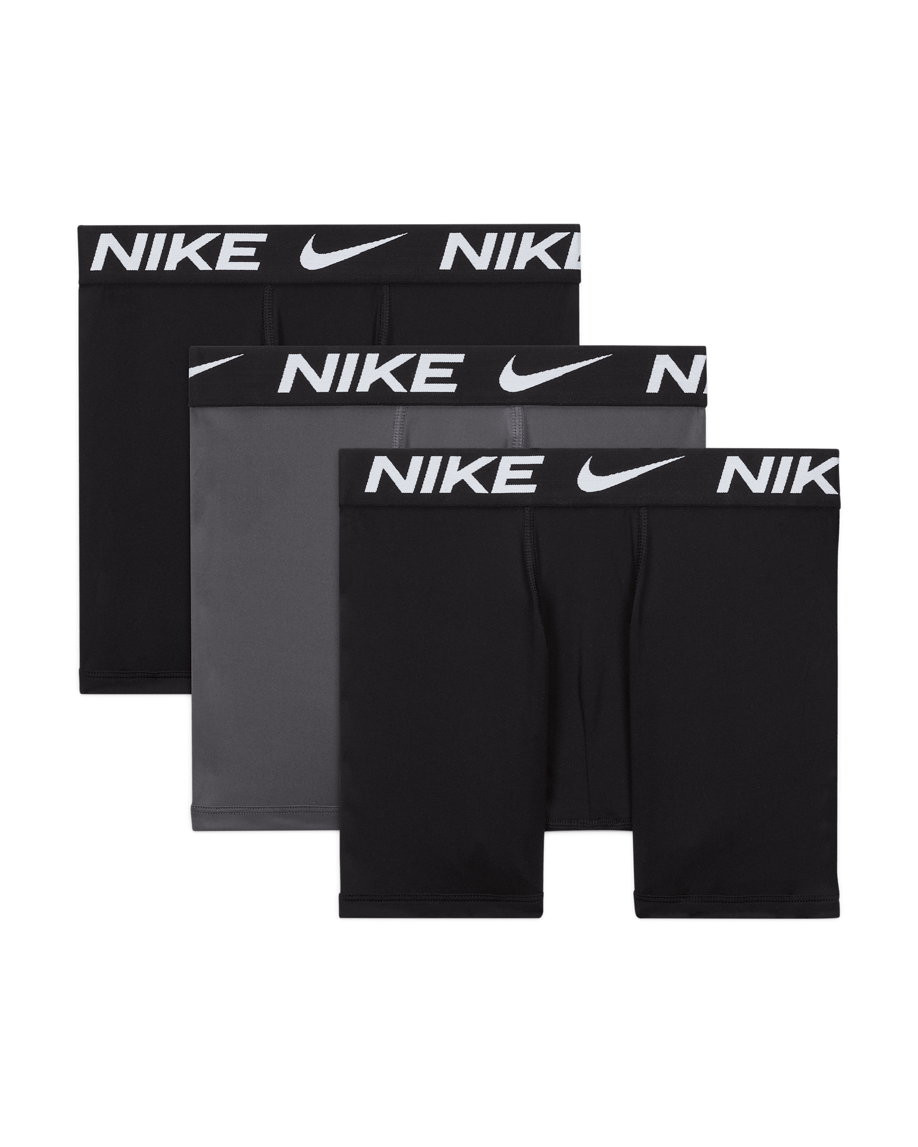 Nike Dri-FIT Essentials Big Kids' Boxer Briefs (3-Pack) - Black