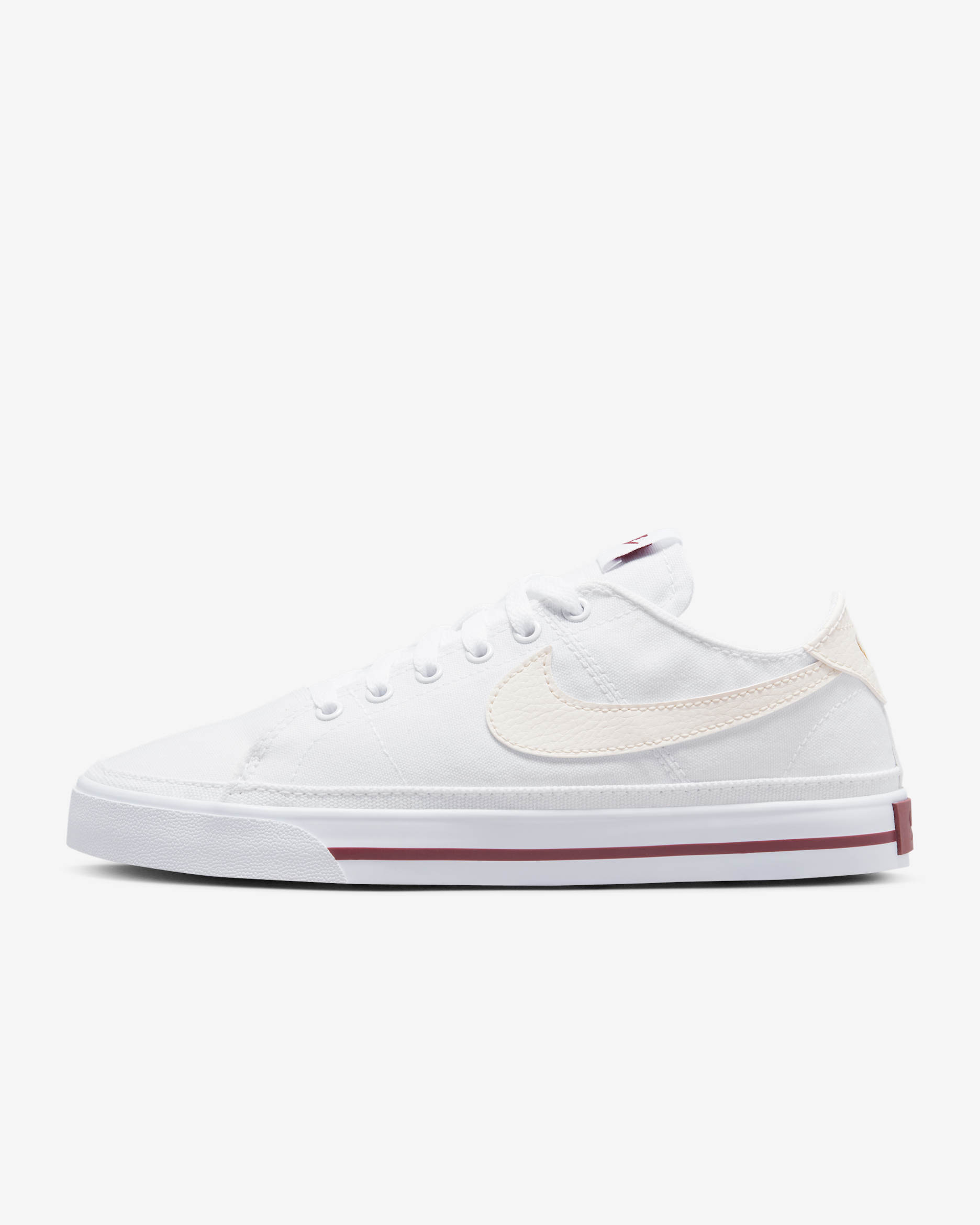 Nike Court Legacy Canvas 女鞋 - 白色/Team Red/Metallic Gold/Phantom