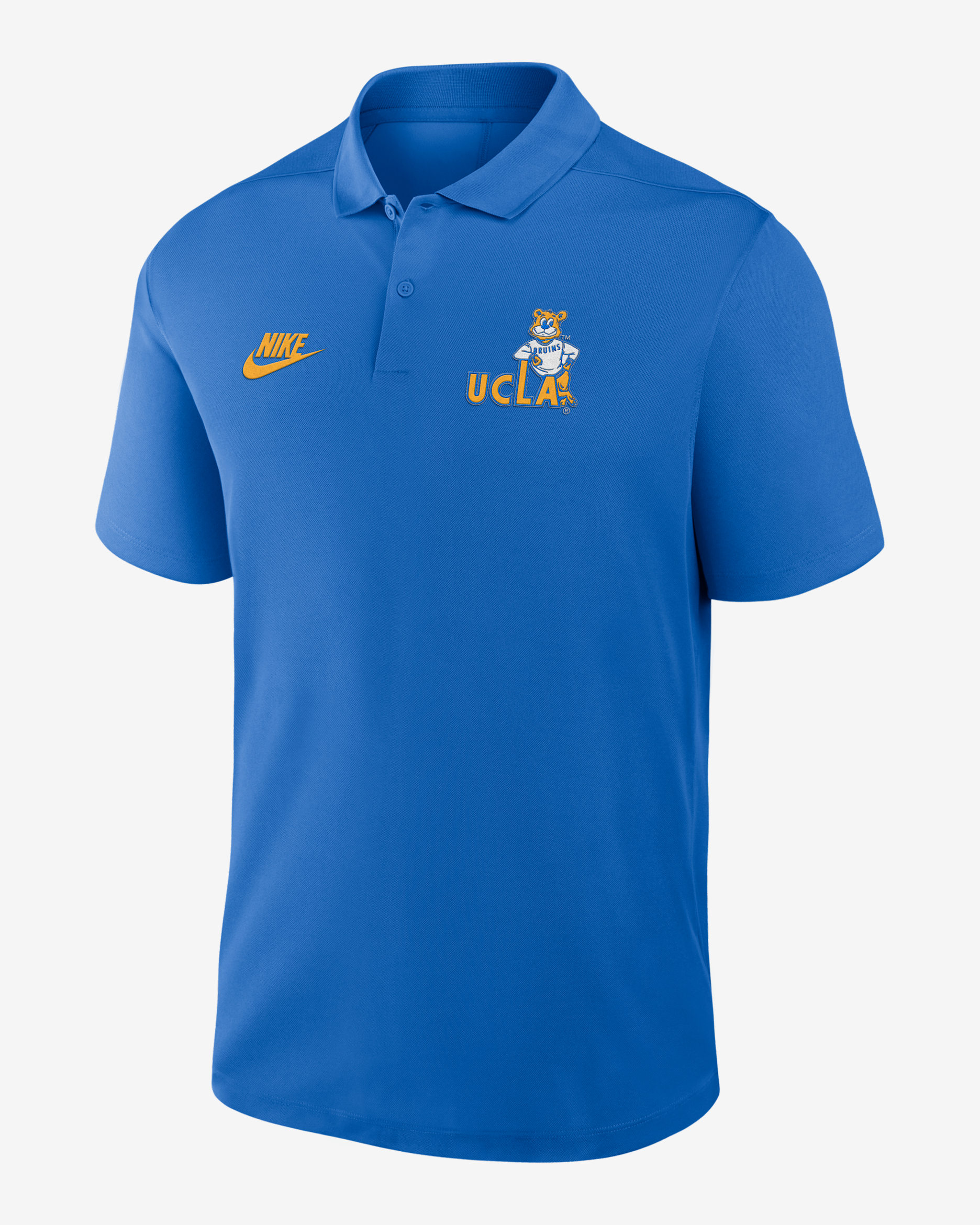 UCLA Primetime Victory Legacy Vault Logo Men's Nike Dri-FIT College Polo - Signal Blue