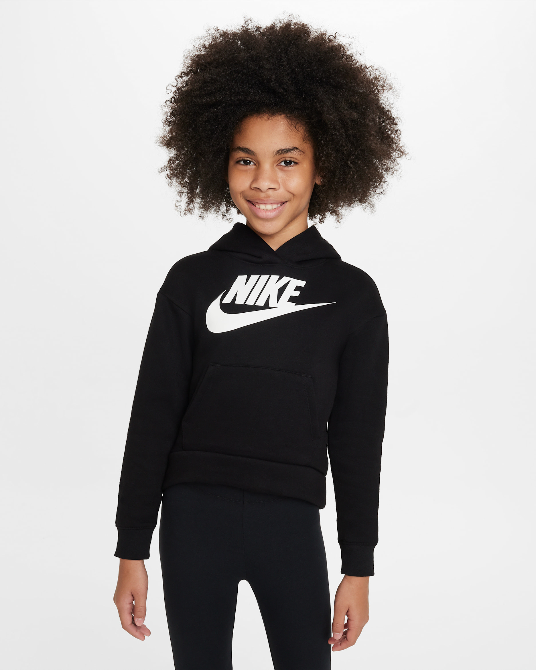 Bluza z kapturem dla małych dzieci Nike Sportswear Club Fleece - Czerń