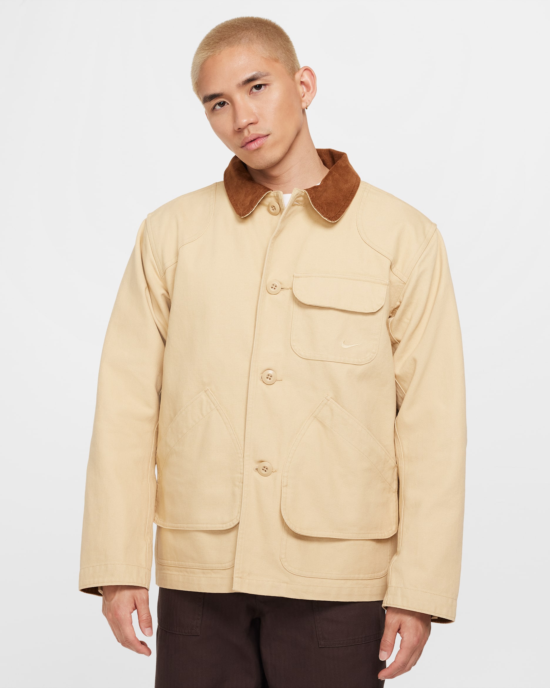 ナイキ ライフ メンズ フランネル裏地付き バーン コート - セサミ/セサミ