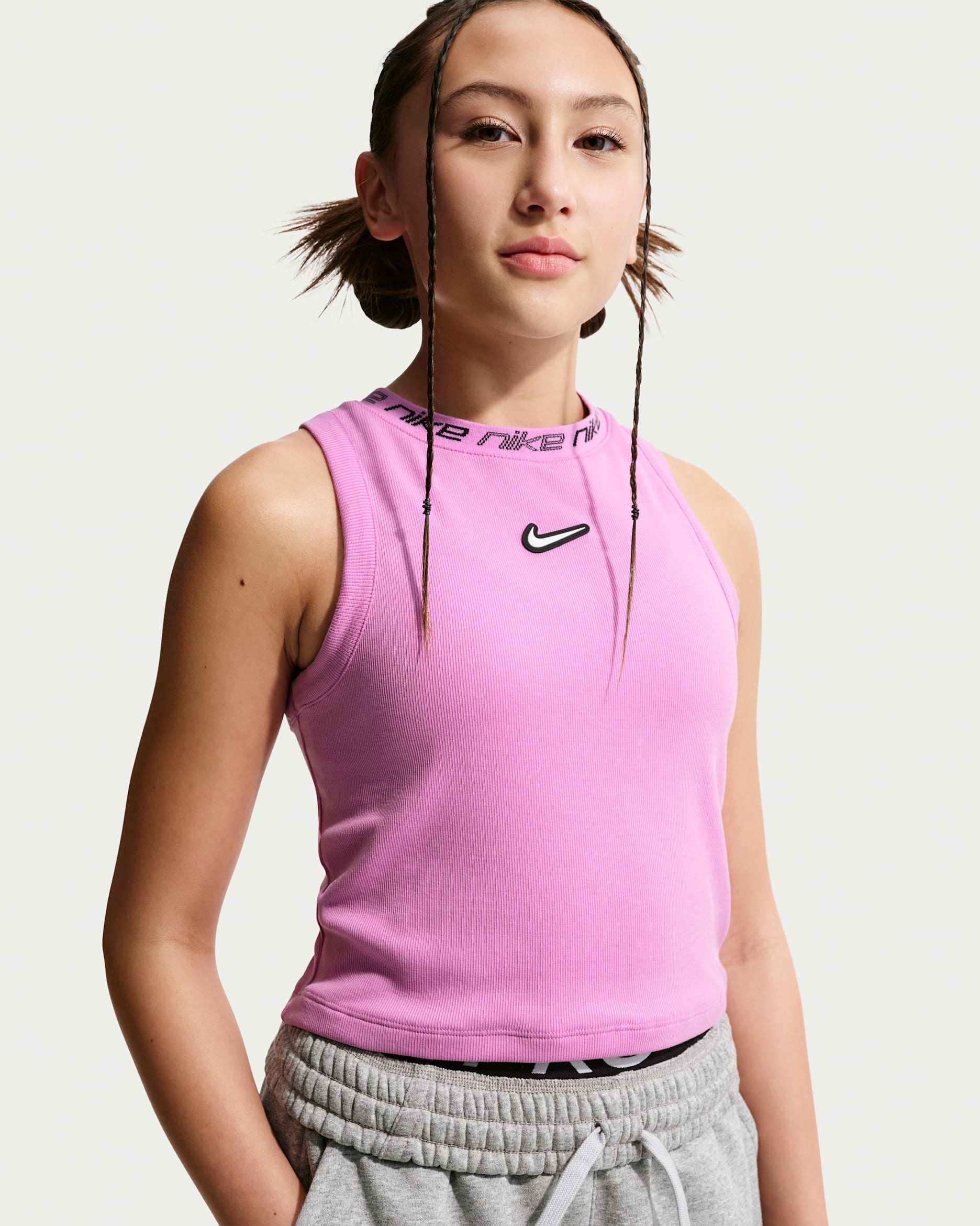 Nike Sportswear Big Kids' (Girls') Dri-FIT Tank Top - Light Magenta