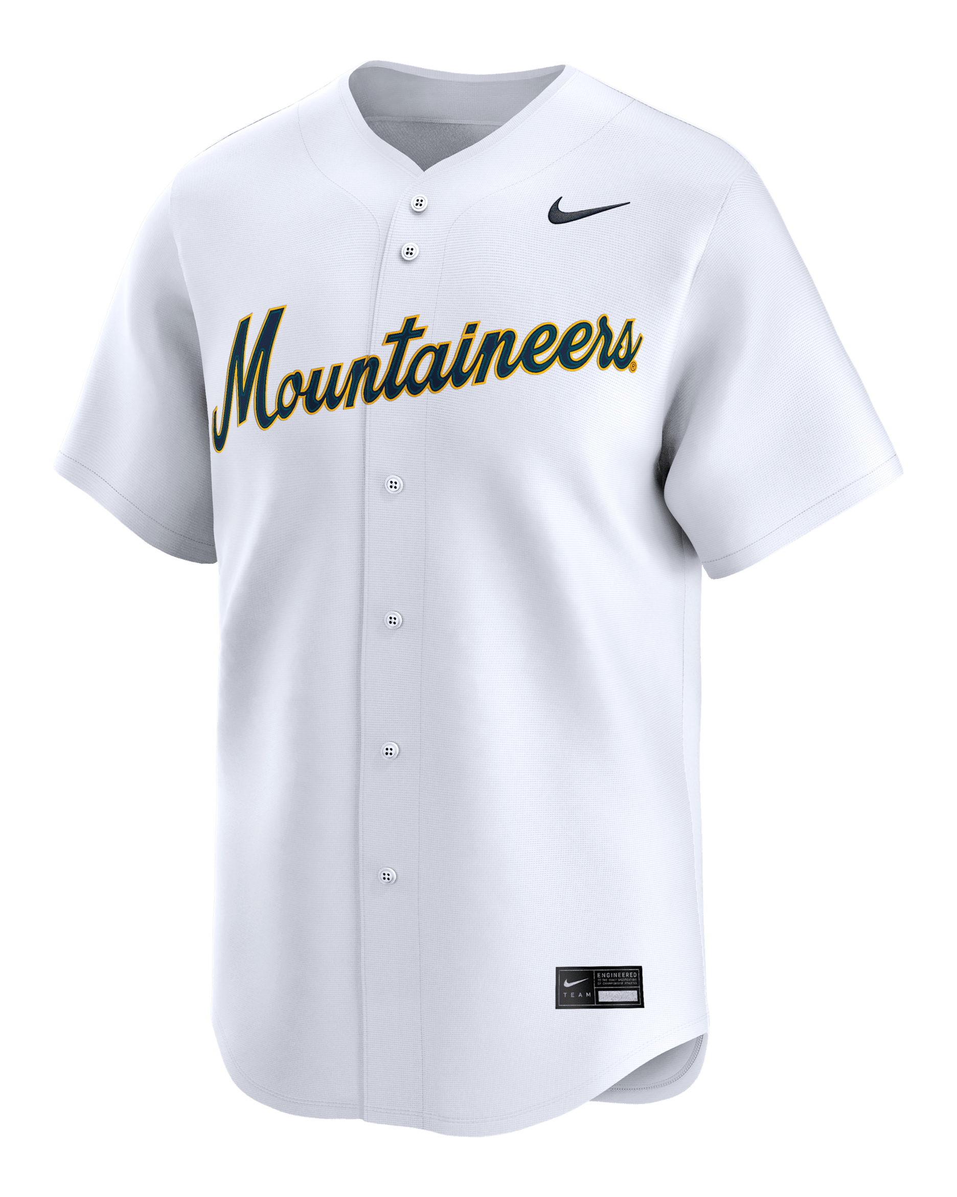 West Virginia Mountaineers Men's Nike College Limited Baseball Jersey - White