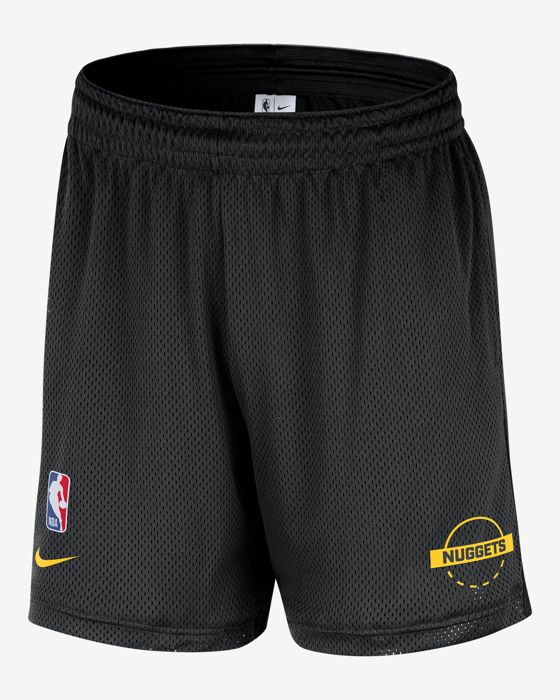 Shorts de malla Nike NBA para hombre Denver Nuggets - Negro/Amarillo