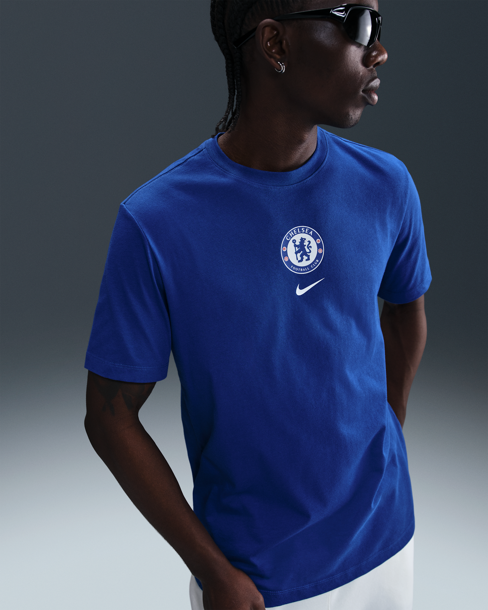 เสื้อยืดผู้ชาย Nike Football Chelsea FC - Rush Blue