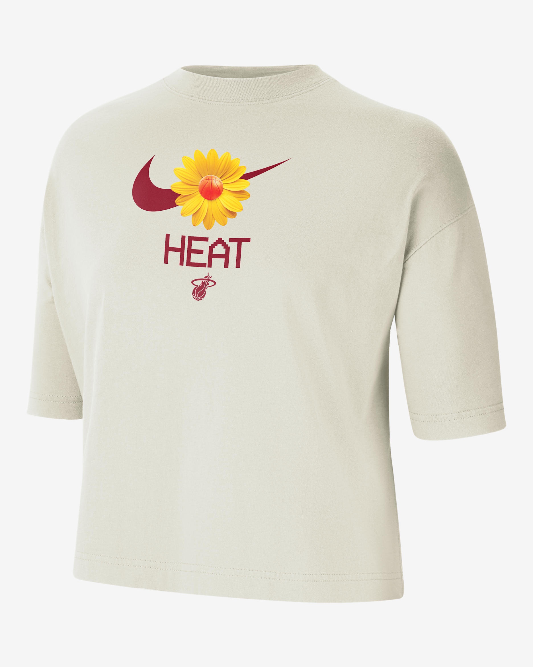 Miami Heat Courtside Women's Nike NBA Boxy T-Shirt - Pure