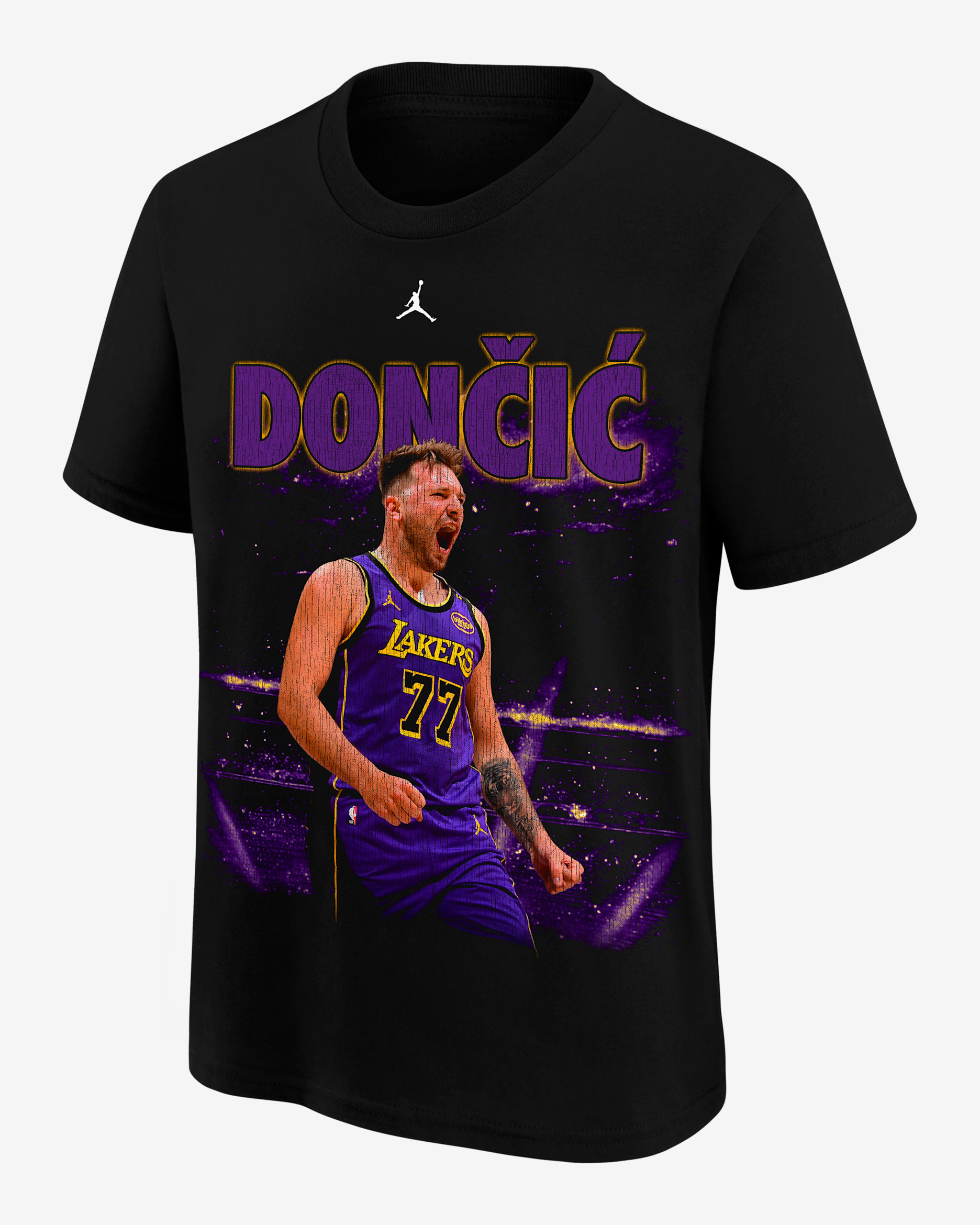Luka Dončić Big Kids' Jordan Basketball T-Shirt - Black
