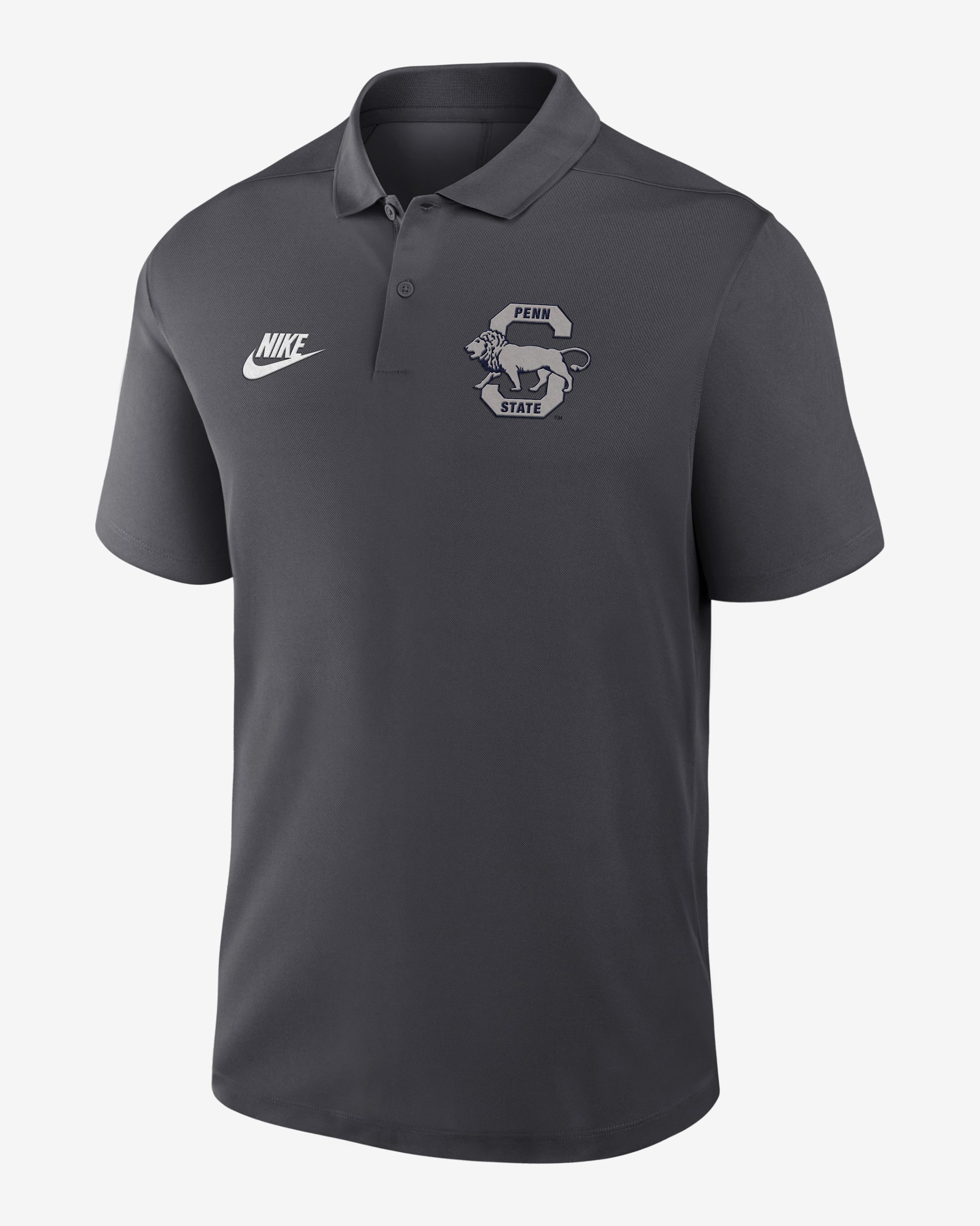 Penn State Primetime Victory Legacy Vault Logo Men's Nike Dri-FIT College Polo - Anthracite