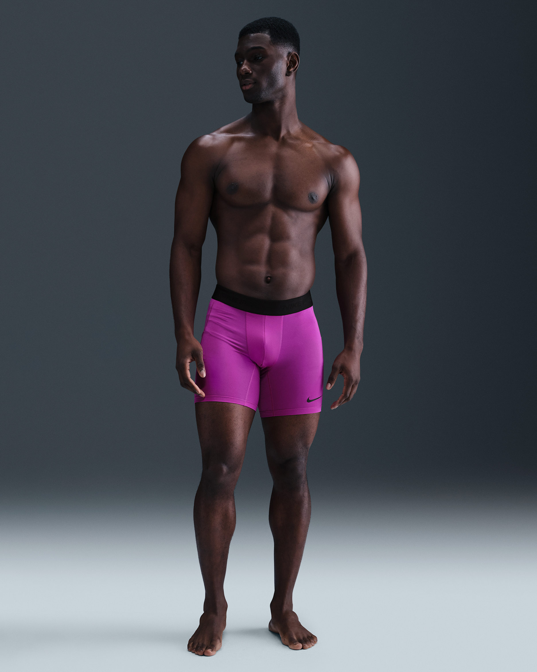 Nike Pro Men's Dri-FIT Fitness Shorts - Vivid Purple/Black