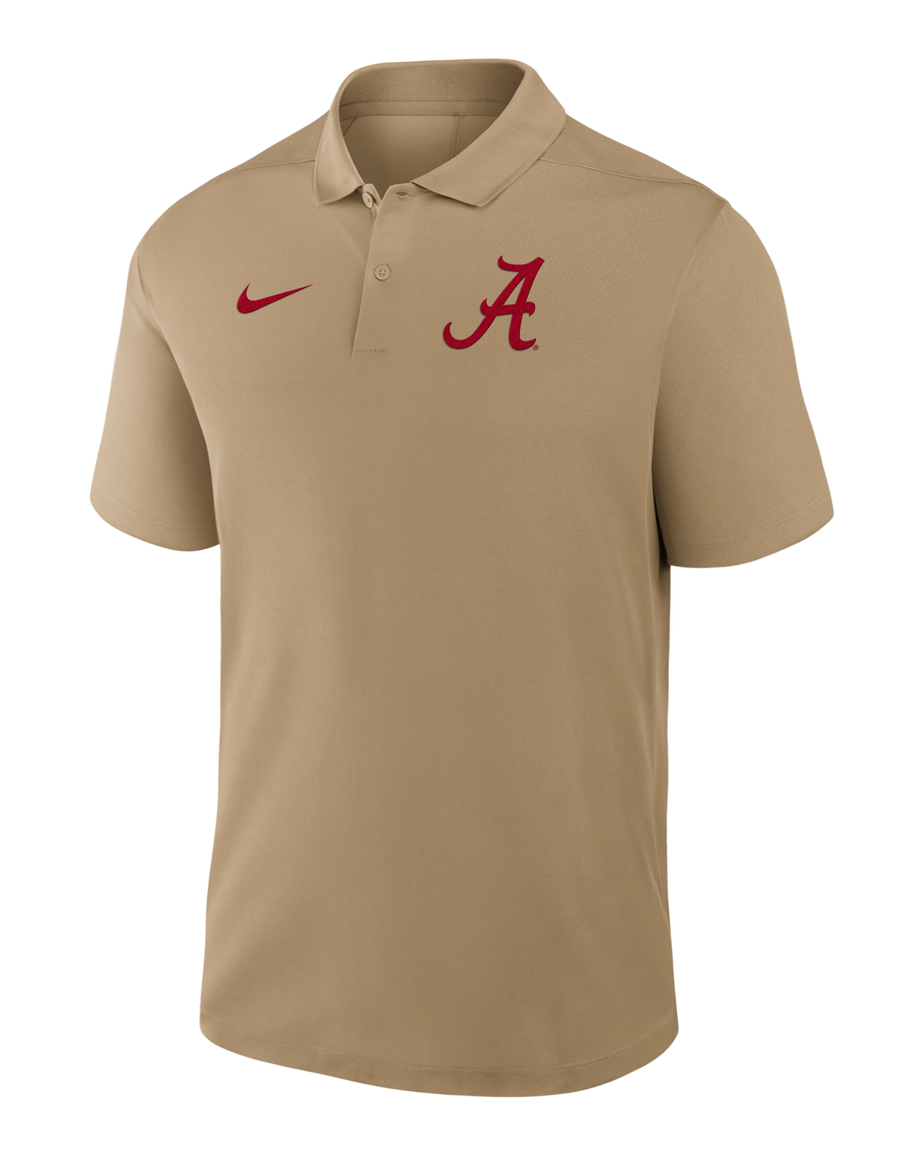 Alabama Primetime Victory Primary Logo Men's Nike Dri-FIT College Polo - Tan/Beige