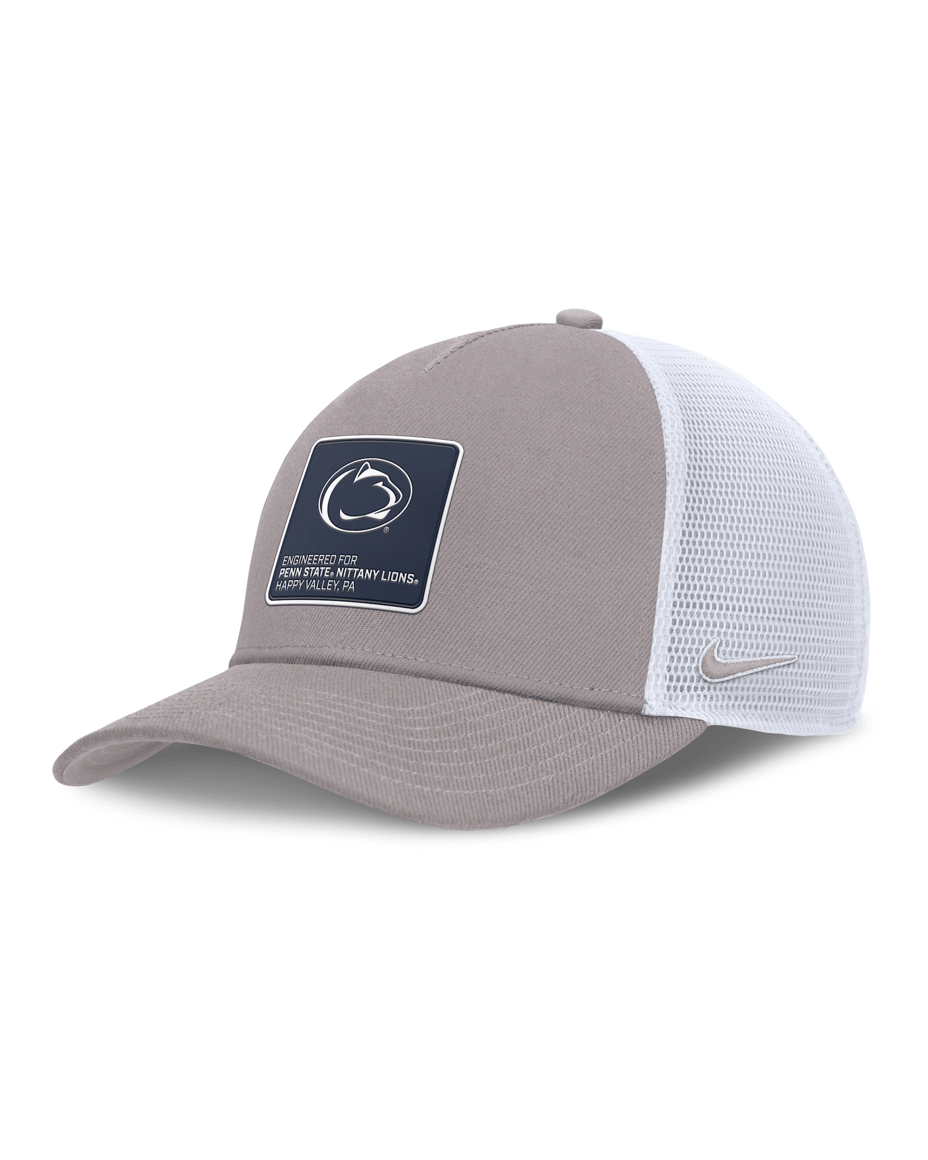 Penn State On-Field Rise Engineered Men's Nike College Trucker Adjustable Hat - Grey