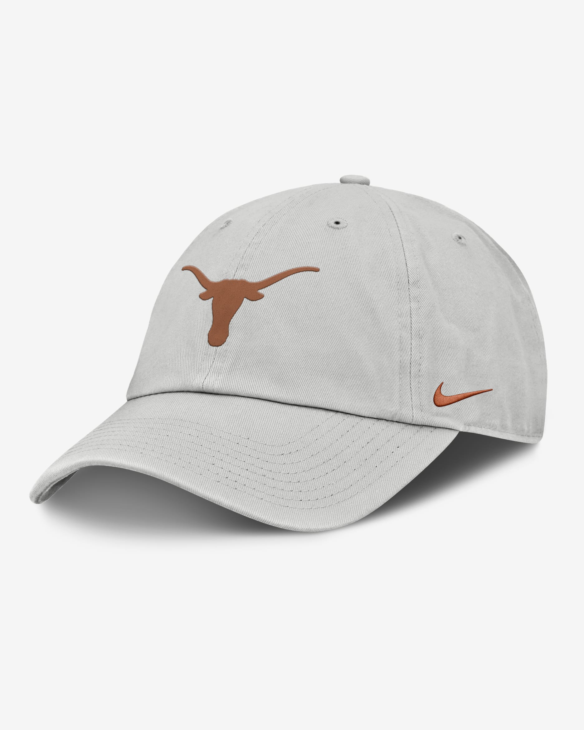 Gorra ajustable universitaria Nike para hombre Texas Primetime Campus Club Toned - Gris