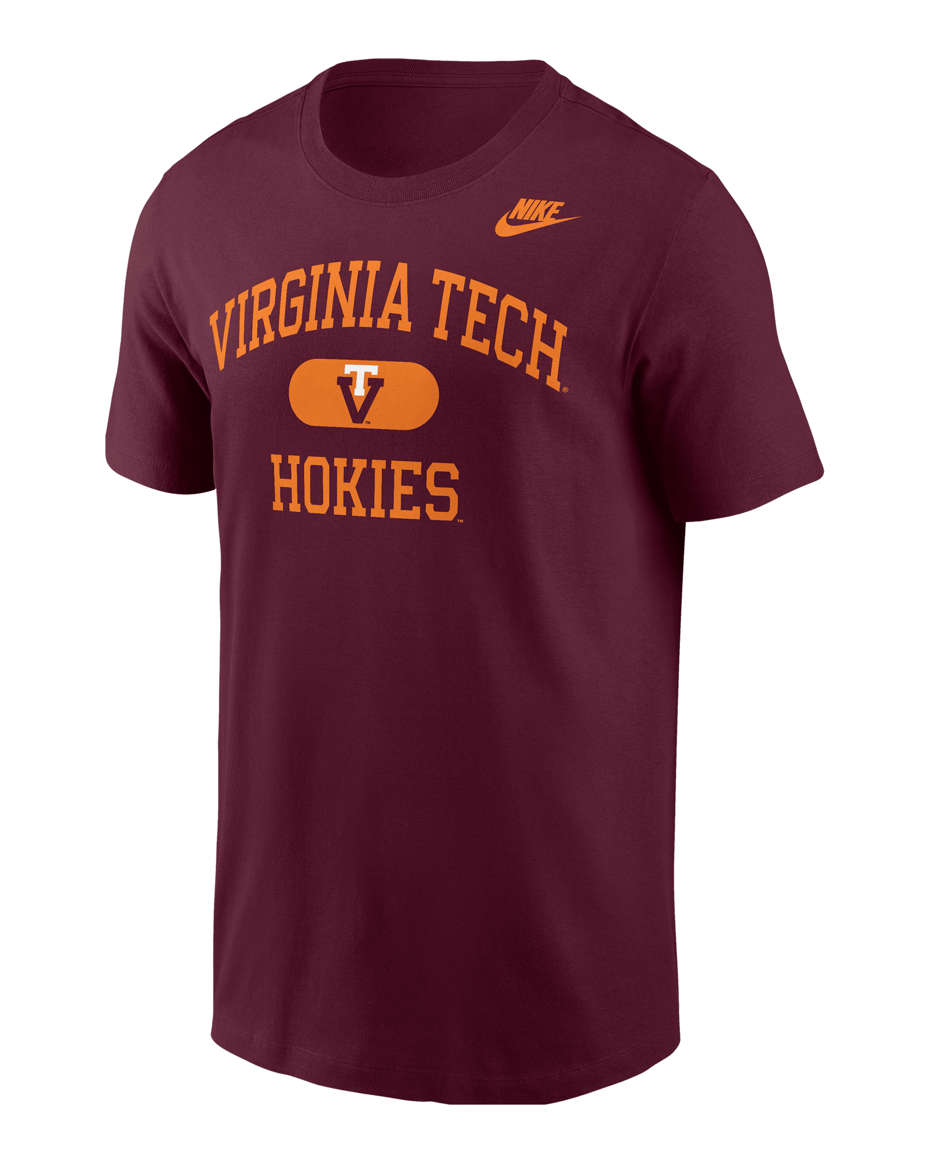 Virginia Tech Hokies Men's Nike College T-Shirt - Deep Maroon