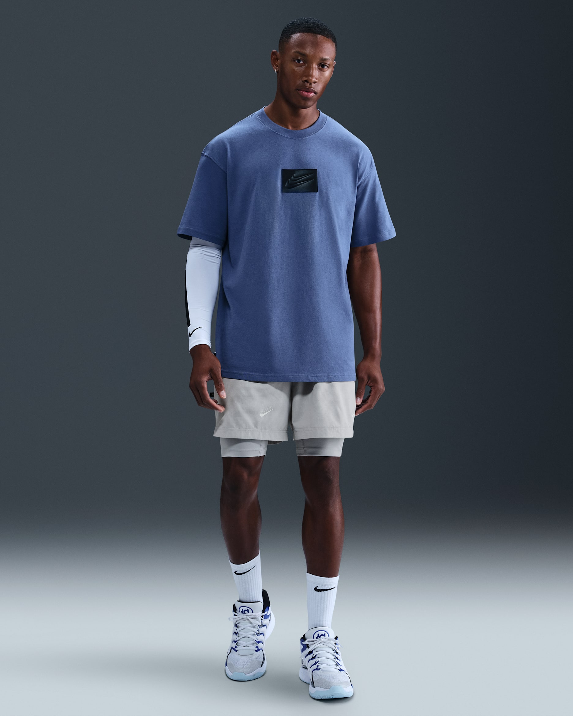 KD DNA Men's 2-in-1 4" Basketball Shorts - Wolf Grey/Photon Dust