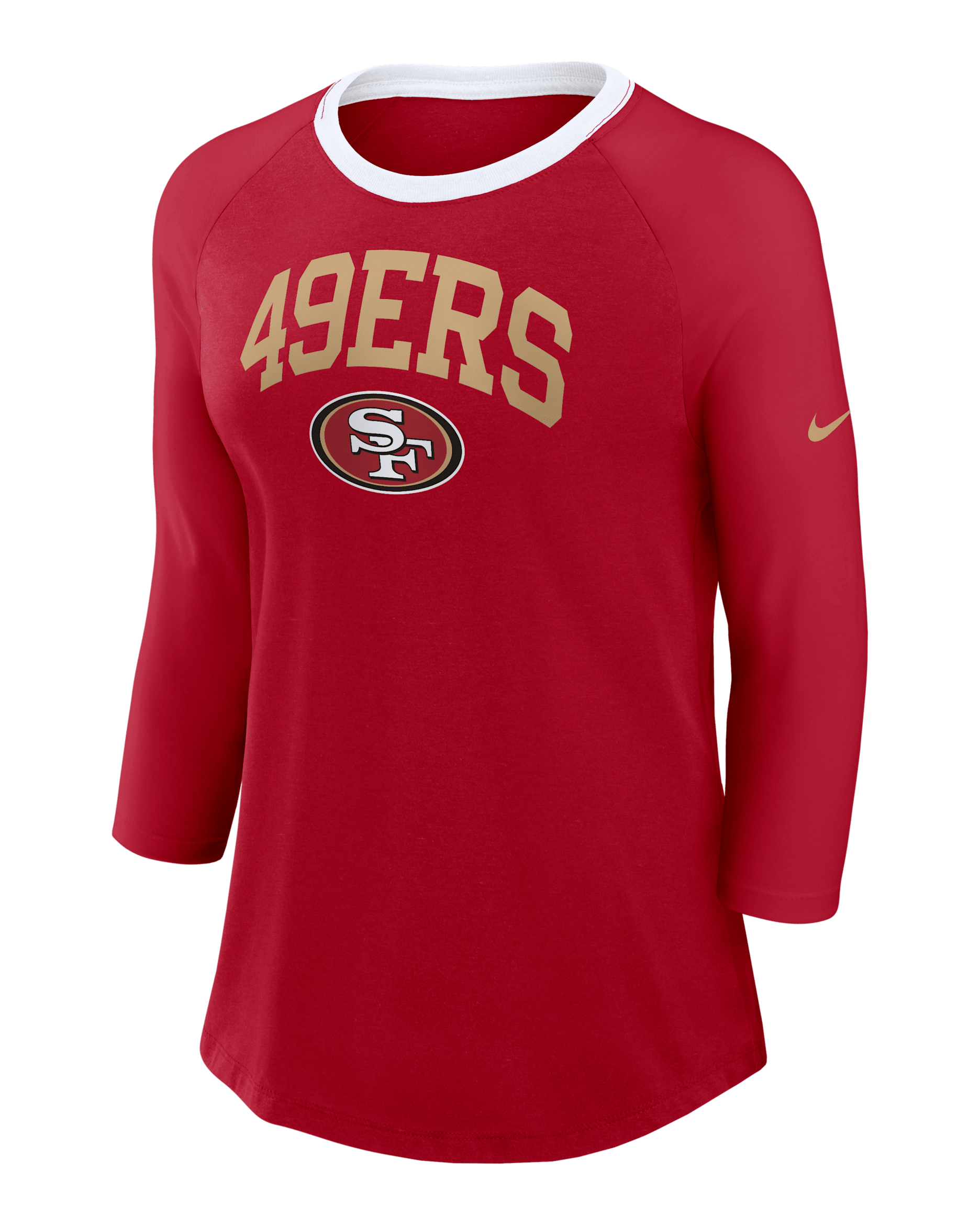 San Francisco 49ers Women's Nike NFL 3/4-Sleeve T-Shirt - Red