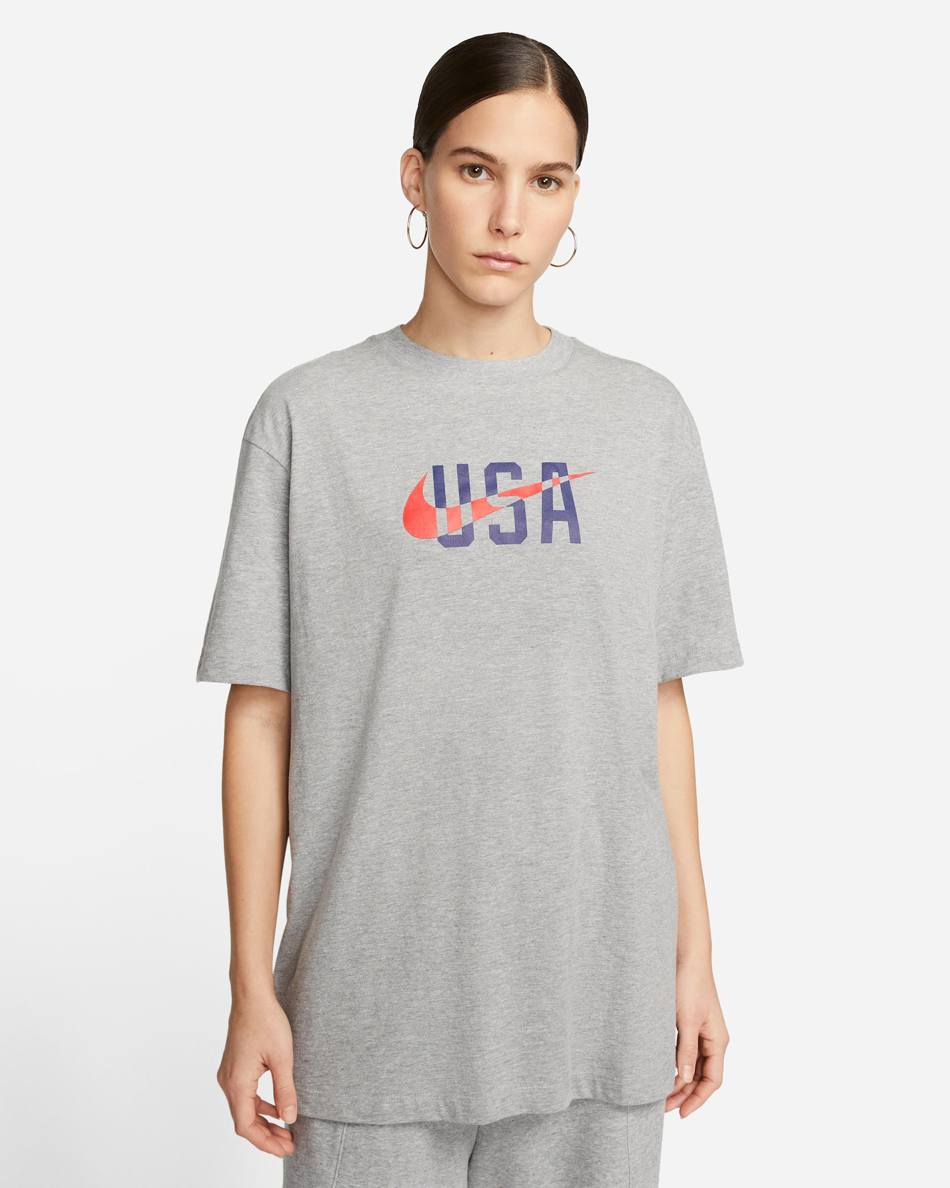 U.S. Swoosh Women's Nike T-Shirt - Dark Grey Heather