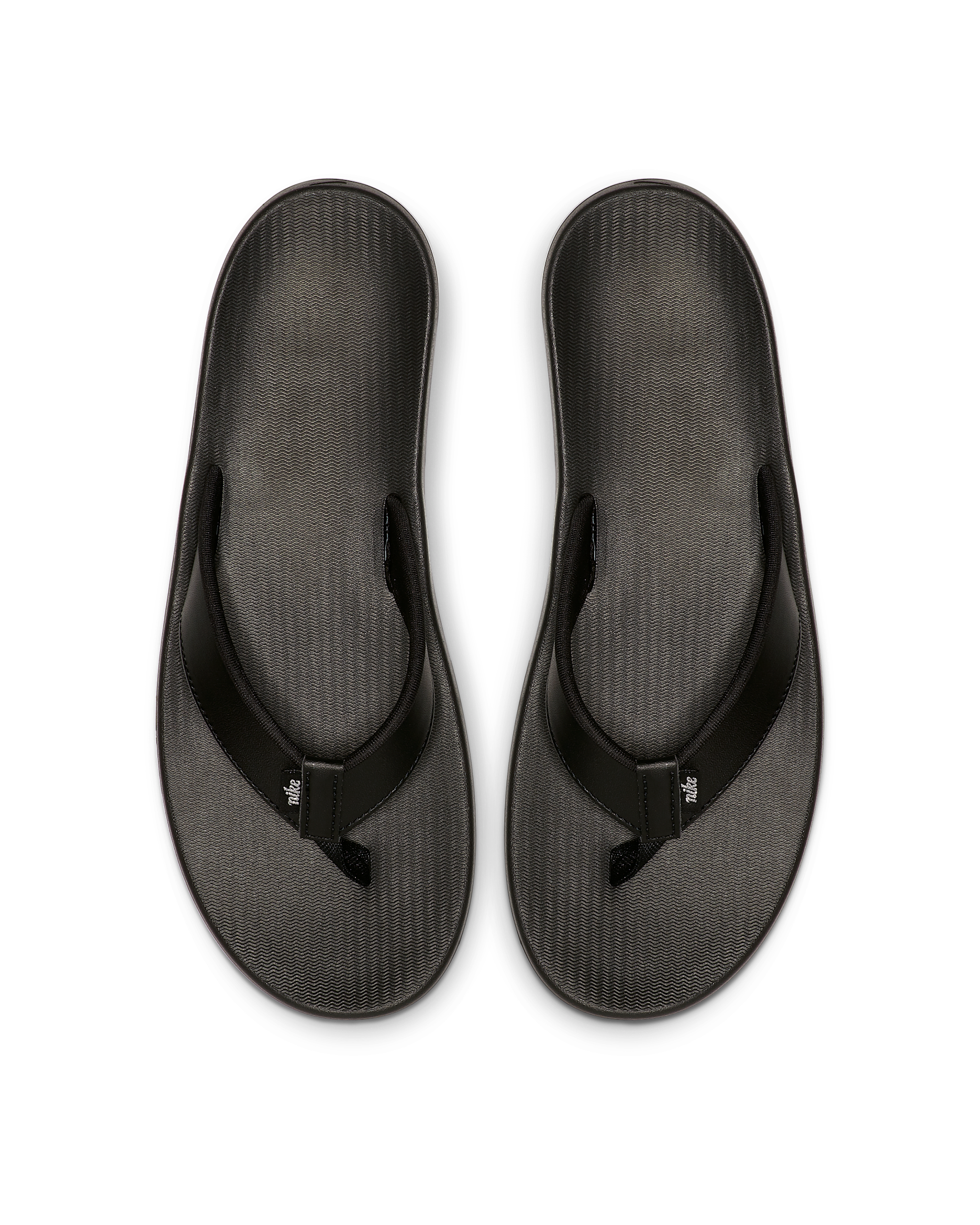 Nike Bella Kai Women's Flip-Flops - Black/White/Metallic Silver