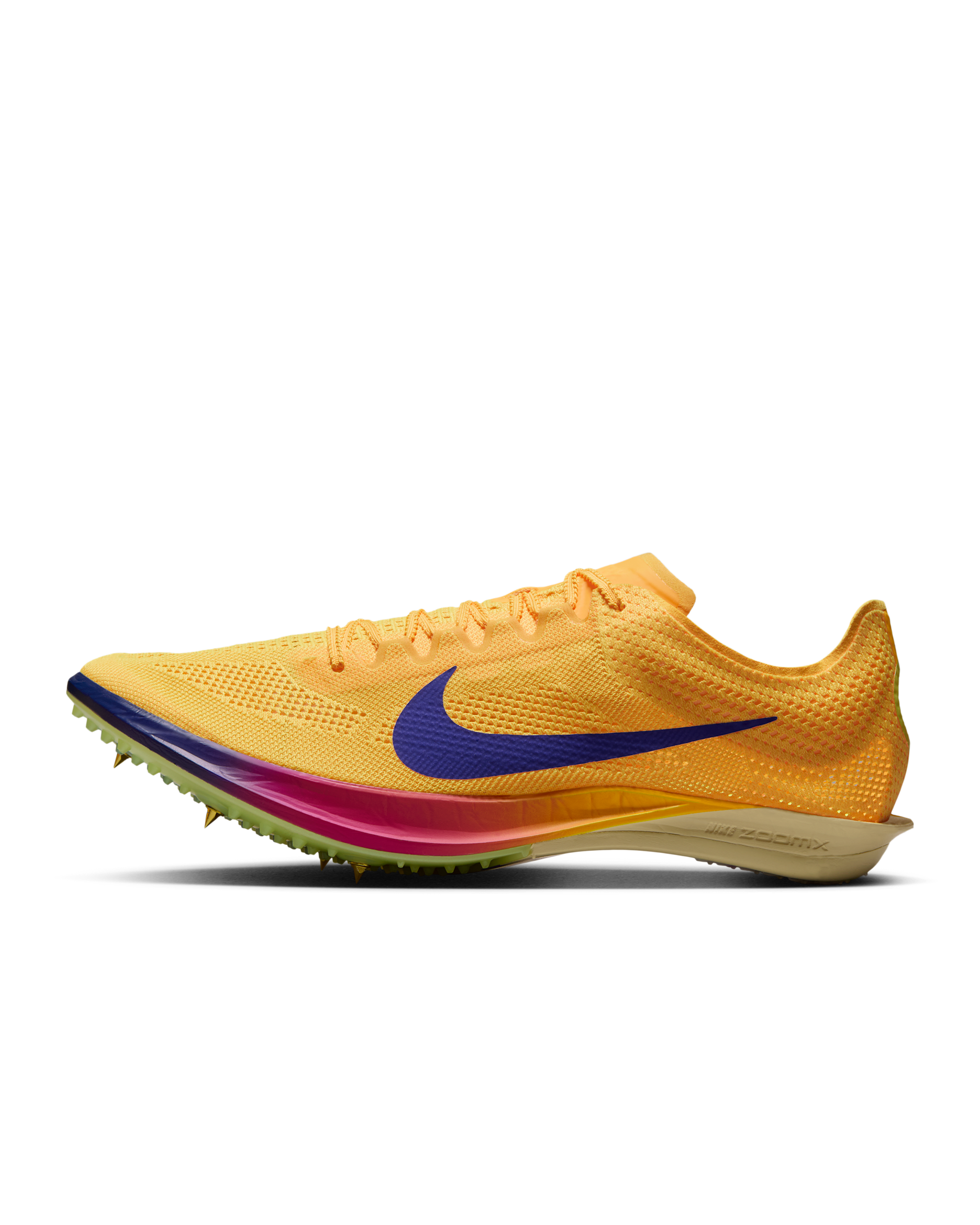 Spikes para carreras de fondo Nike Dragonfly 2 - Limón pulso/Morado vivo/Explosión índigo
