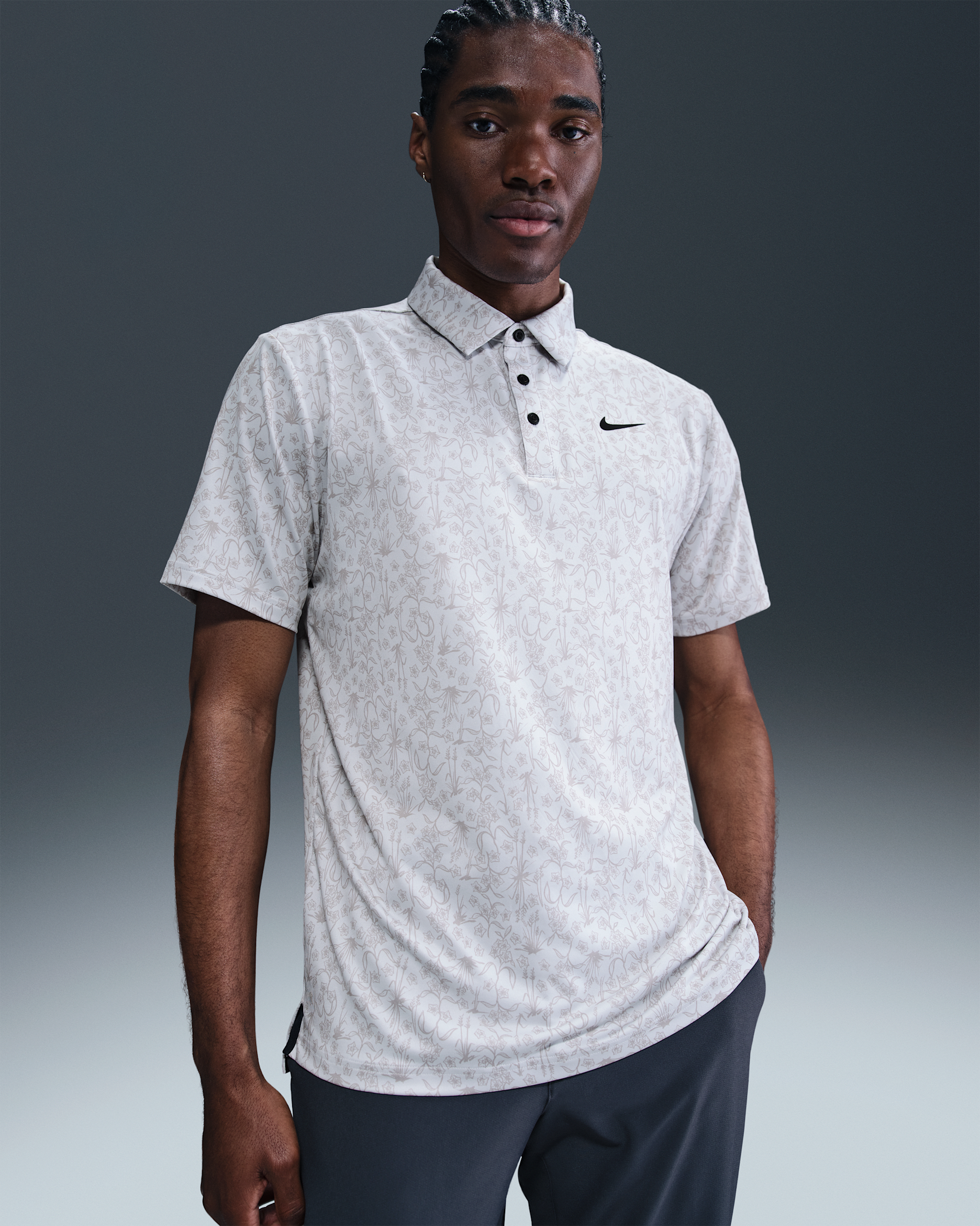 Nike Tour Men's Dri-FIT Golf Polo - Photon Dust/Black