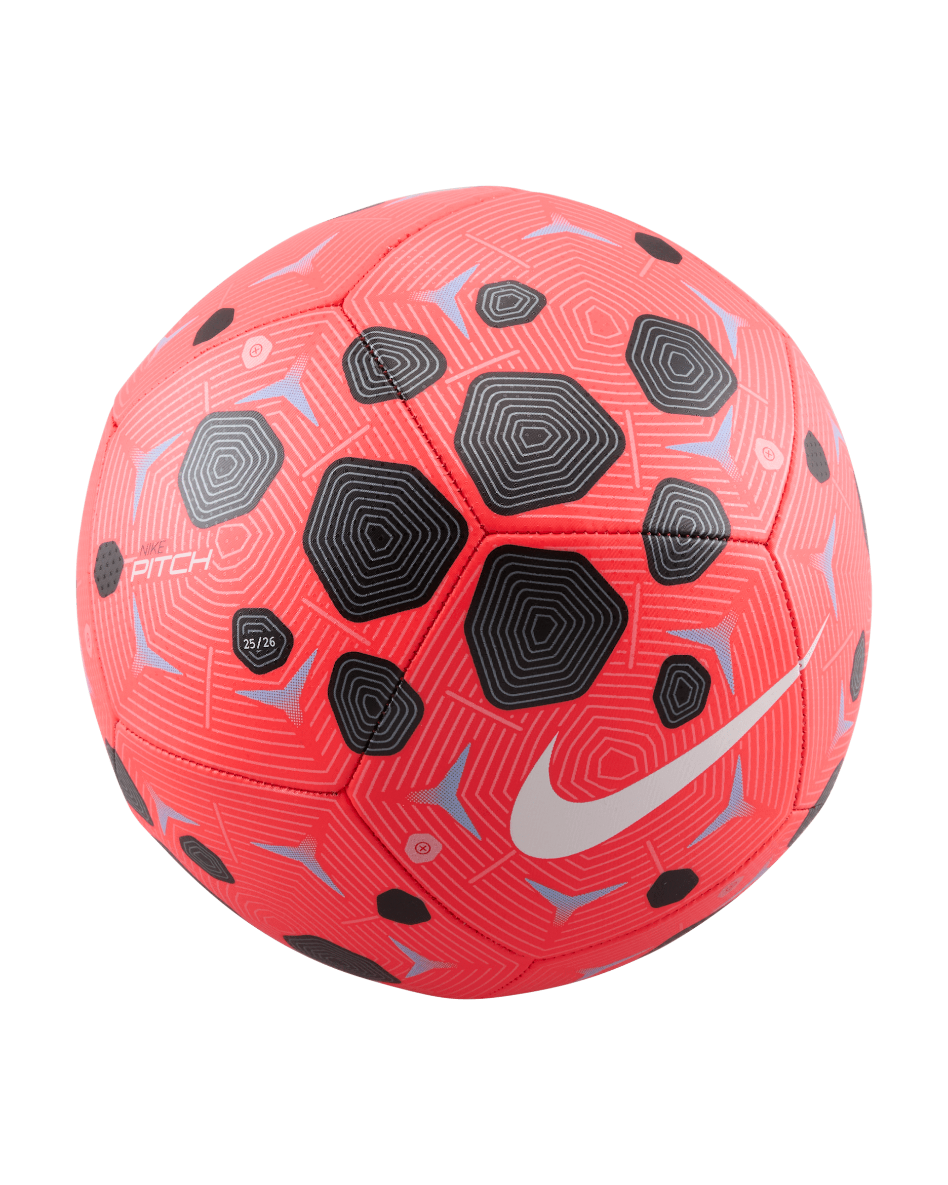 Nike Pitch Soccer Ball - Bright Crimson/Black/White