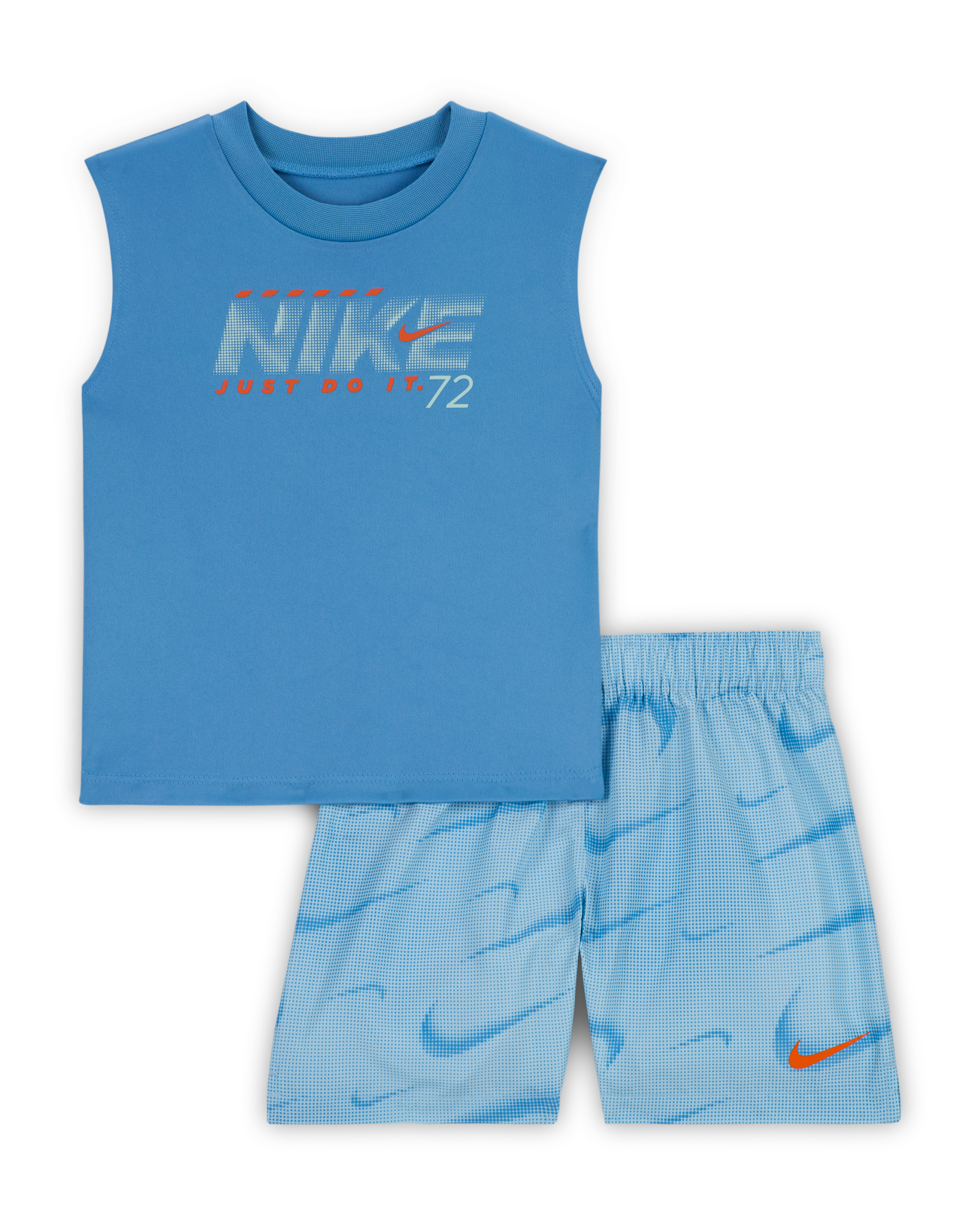 Conjunto de 2 piezas de shorts estampados Rhythm para bebé (12 a 24 meses) Nike Dri-FIT - Azul glacial