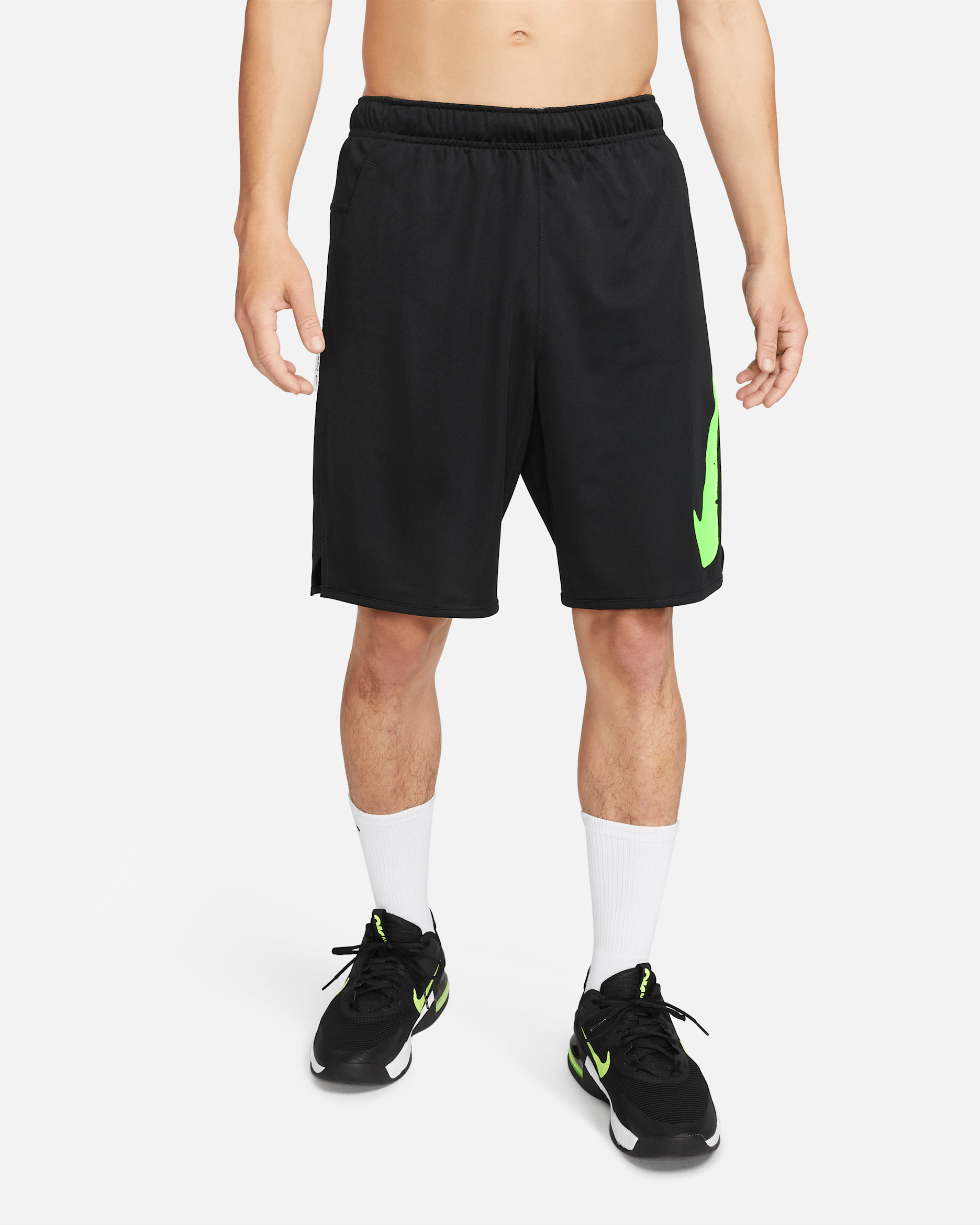 Nike Dri-FIT Totality Studio '72 Men's 23cm (approx.) Unlined Versatile Shorts - Black/Lime Blast
