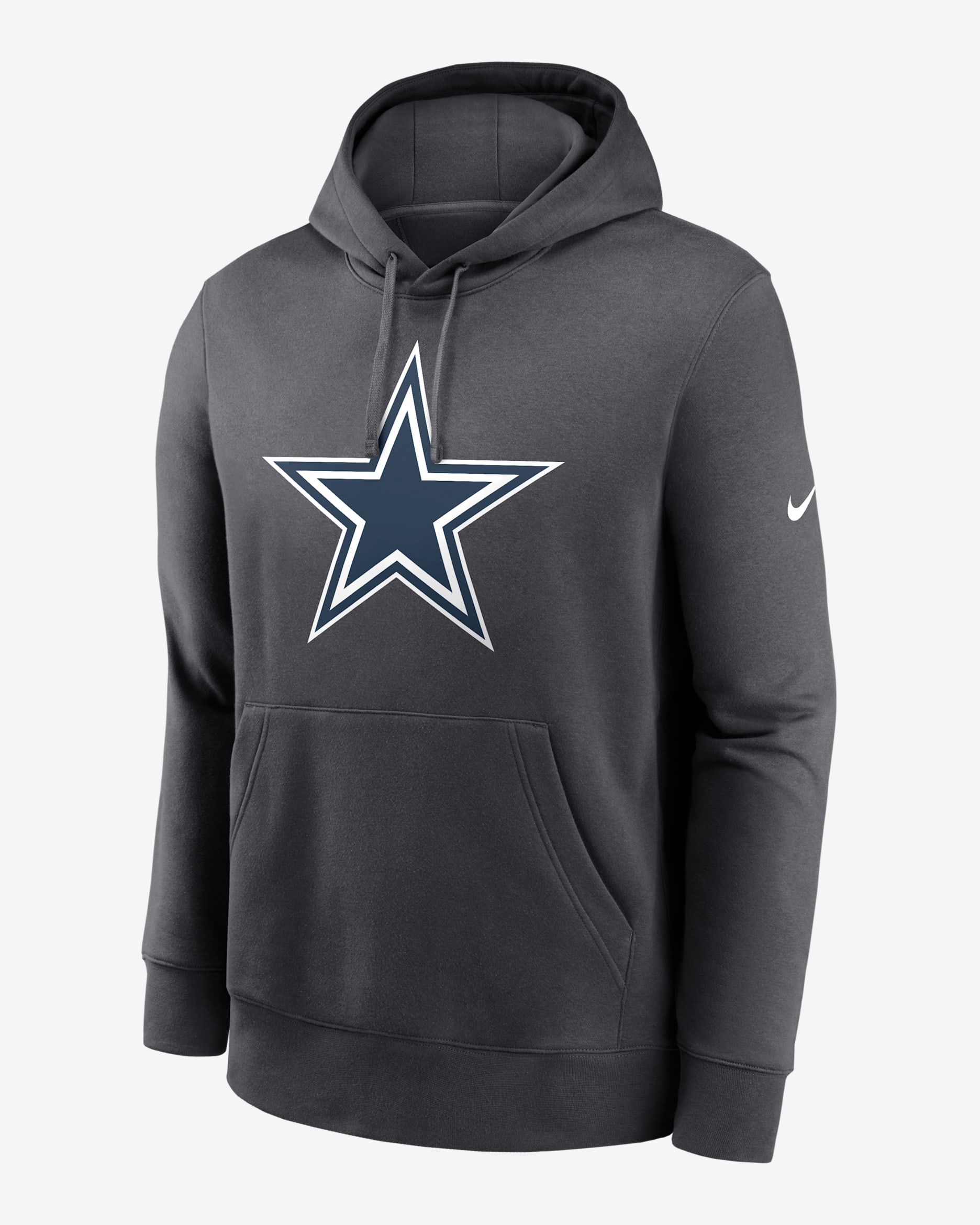 Dallas Cowboys Logo Club Men’s Nike NFL Pullover Hoodie - Charcoal
