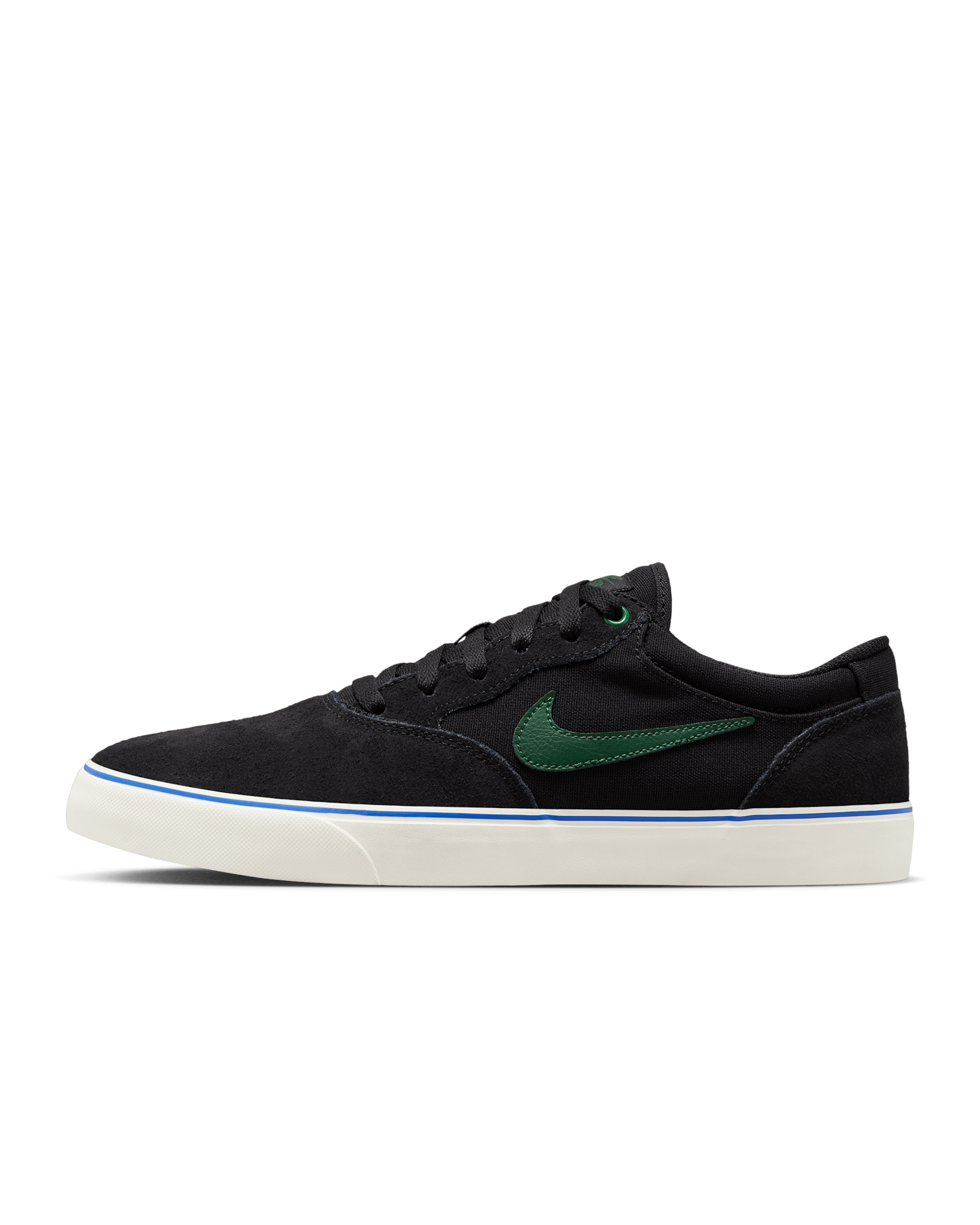 Nike SB Chron 2 Skate Shoe - Black/Sail/Racer Blue/Fir