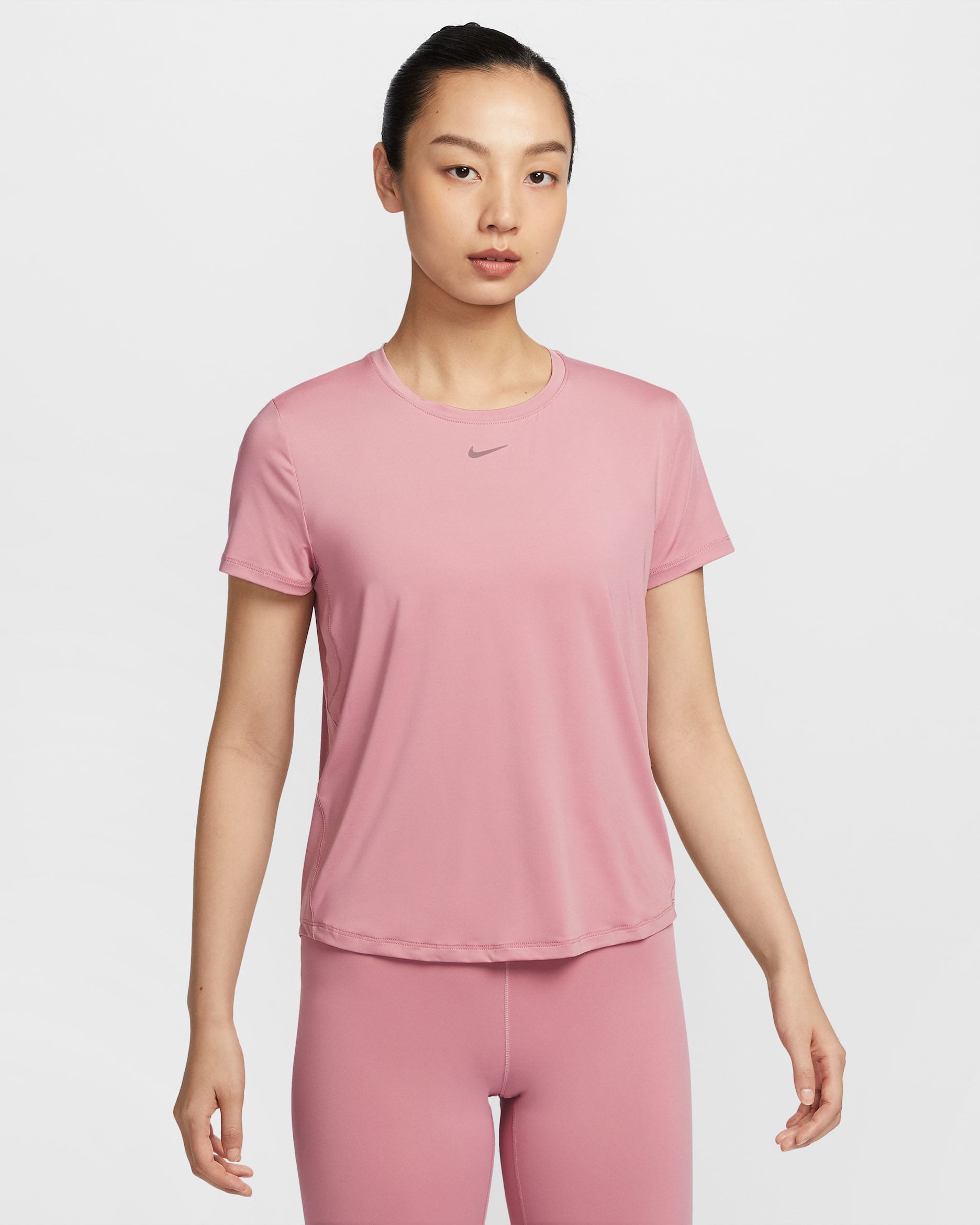 ナイキ ワン クラシック ウィメンズ Dri-FIT ショートスリーブ トップ - エレメンタルピンク/ブラック