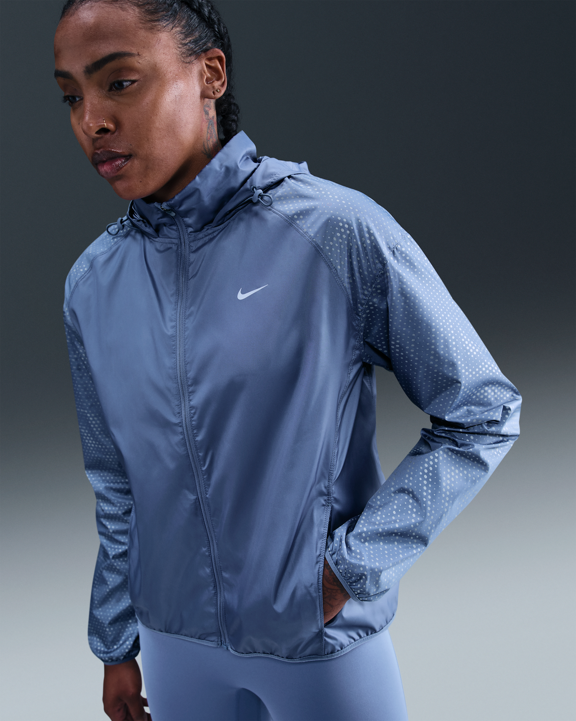 Nike Tempo Flash Repel-Laufjacke (Damen) - World Indigo