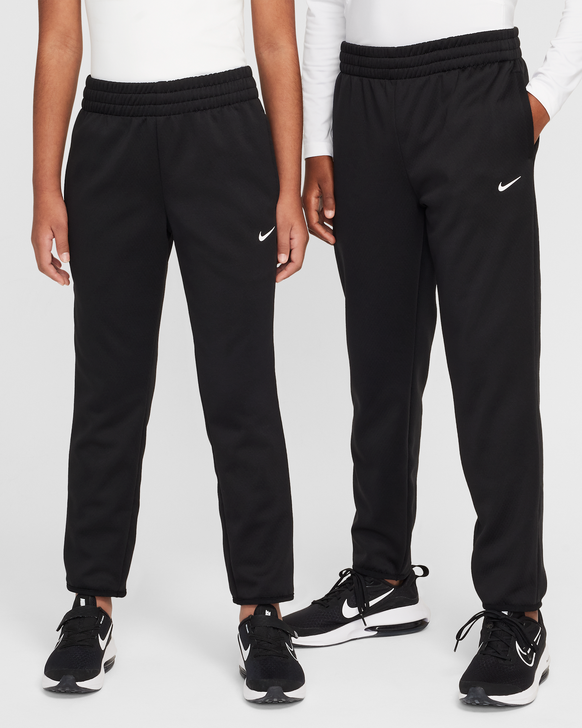 Pantalon de training d'hiver Therma-FIT Nike pour ado - Noir/Noir/Blanc